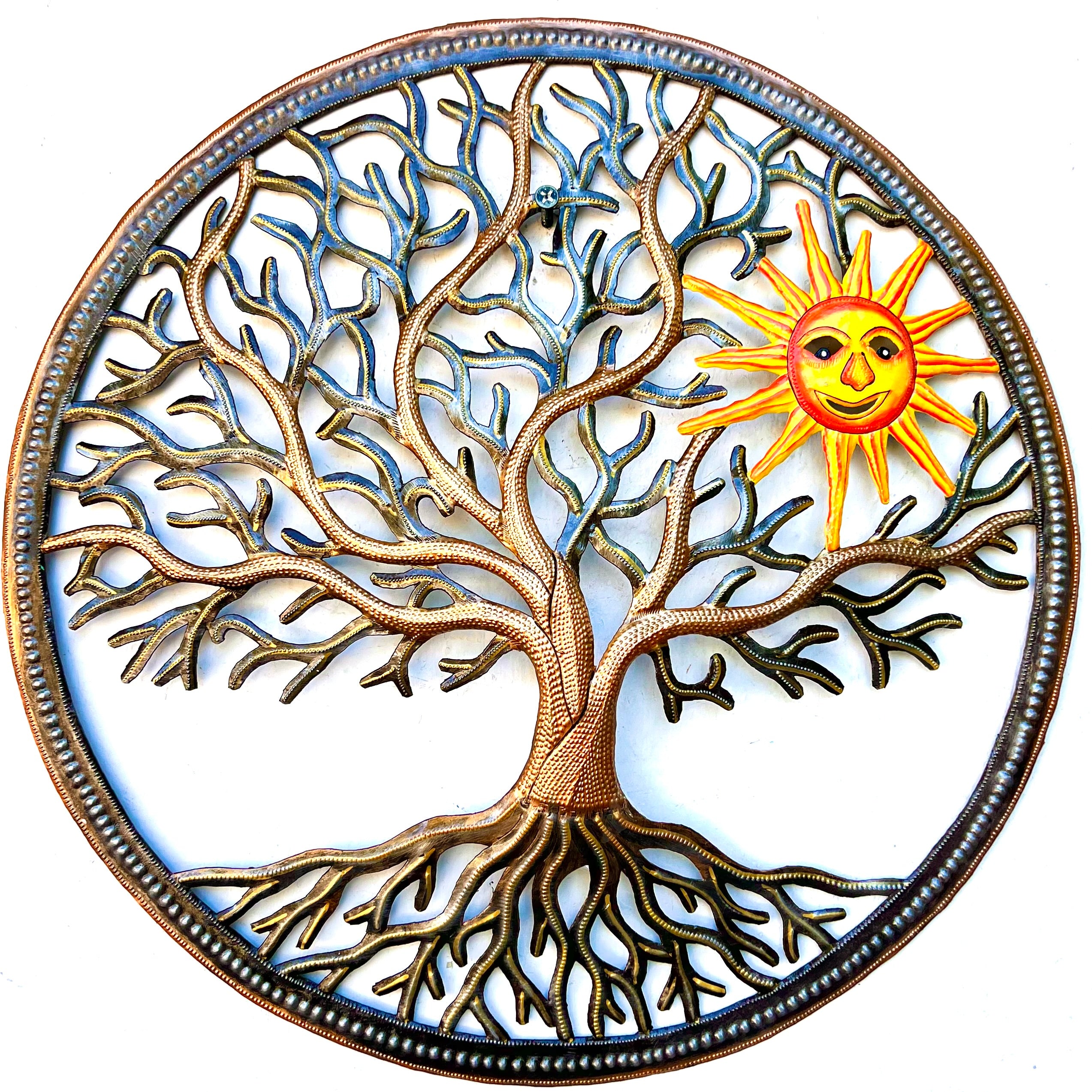 Dyvenson-Jumbo Circle Bronze Tree And Sun