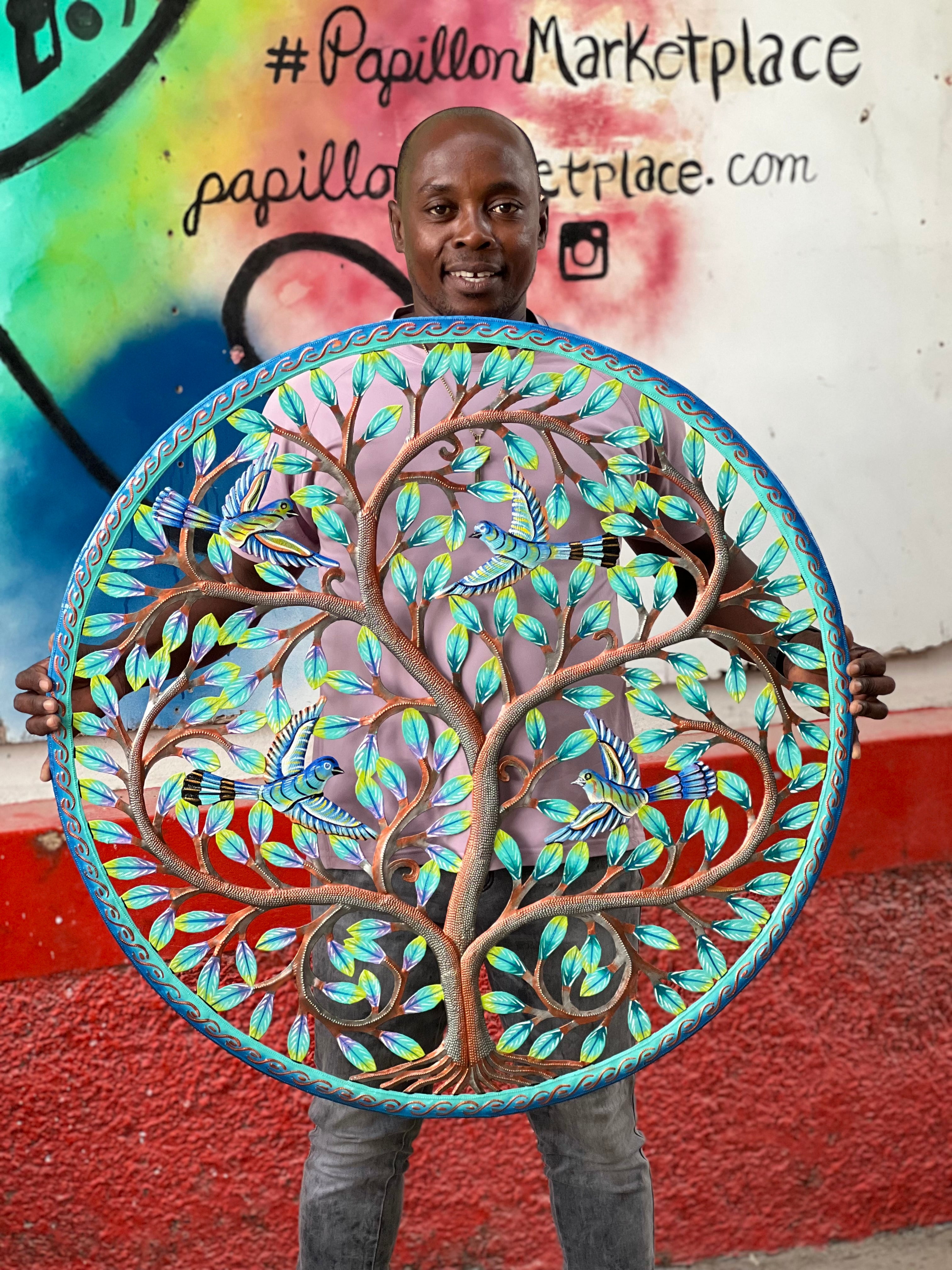 Colbert- Jumbo Round Bronze Flying Bird Tree