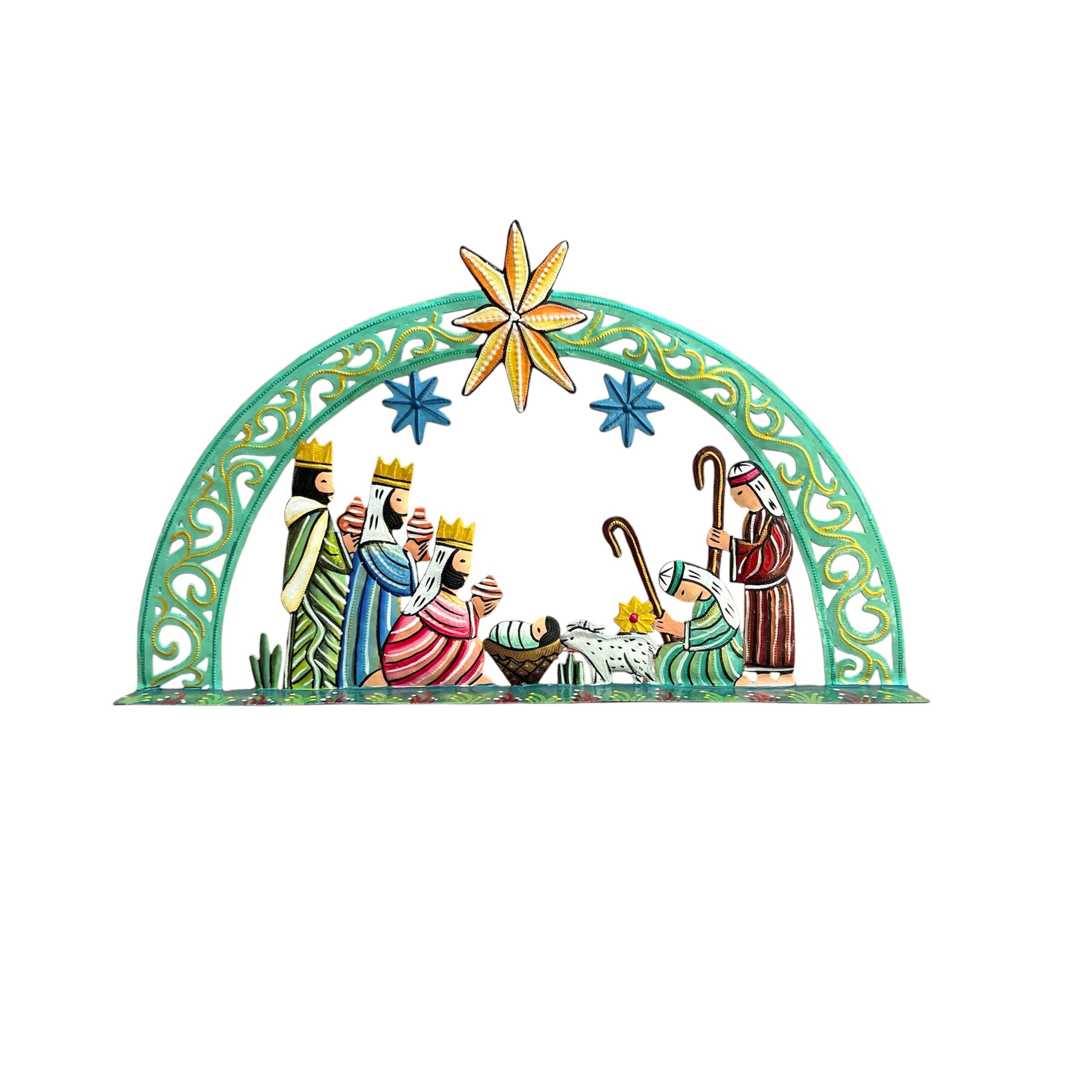 Lucson- Standing Painted Nativity