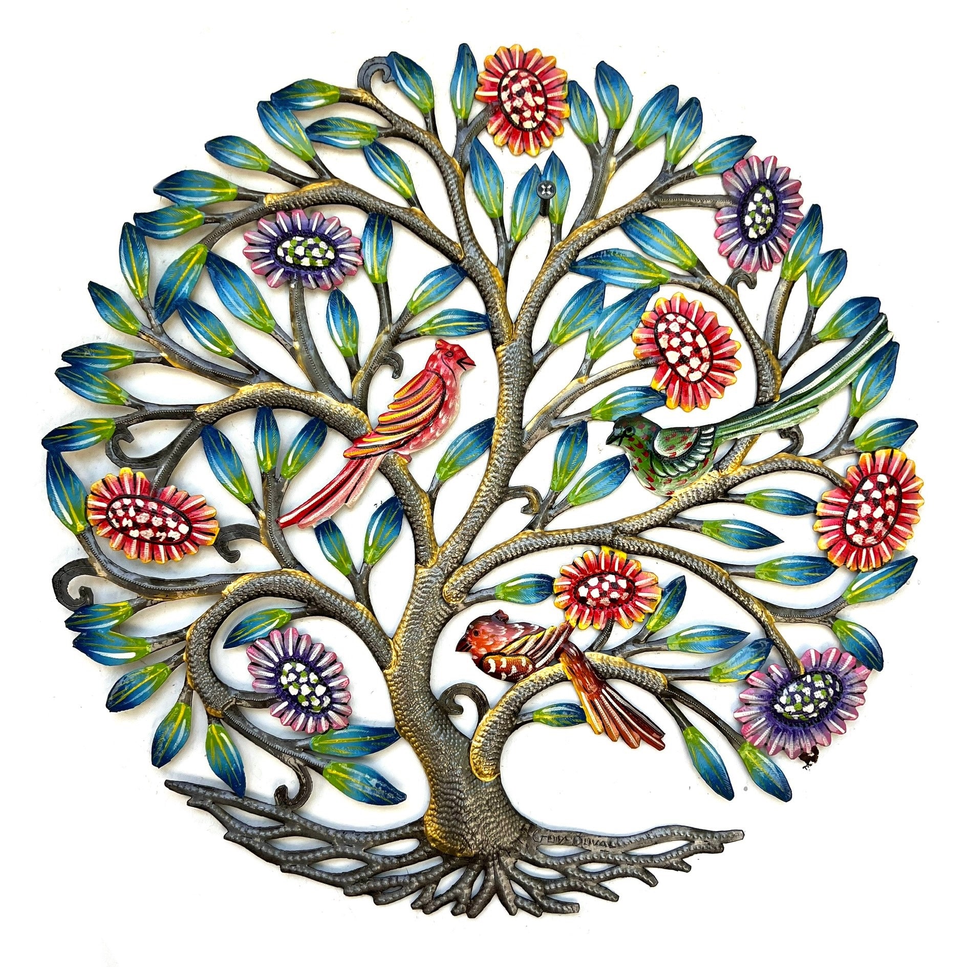 Derat- Painted Tree & Cardinal Birds