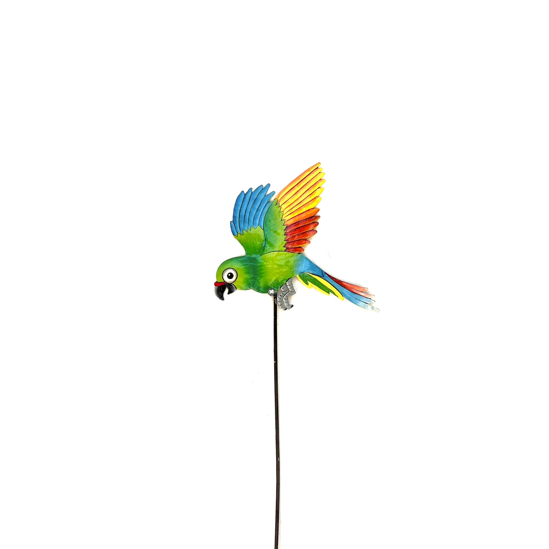 Multicolor Flying Parrot Garden Stake