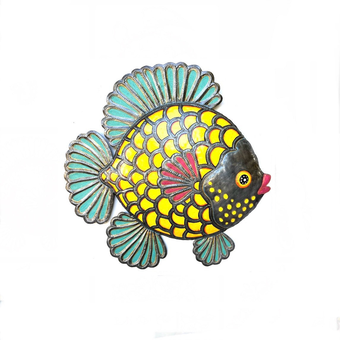 Orilien- Medium Turquoise & Yellow Fish
