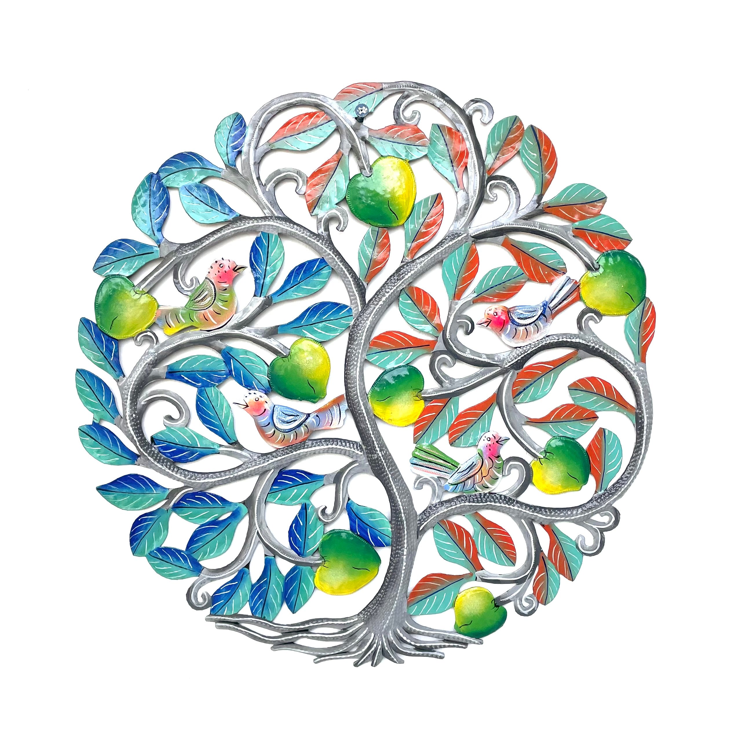 Painted Fruits and Birds Tree