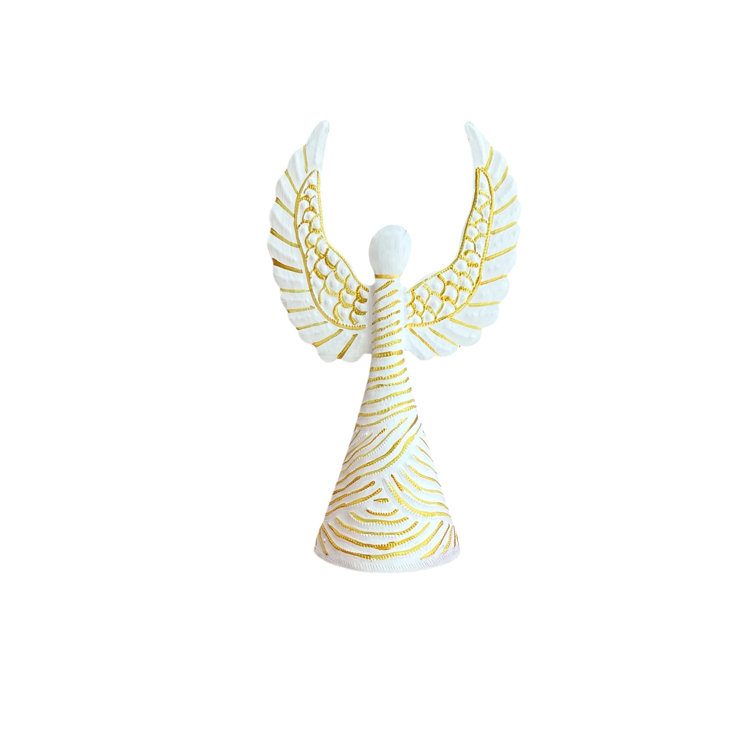 Lovens- White & Gold Standing Angel #2