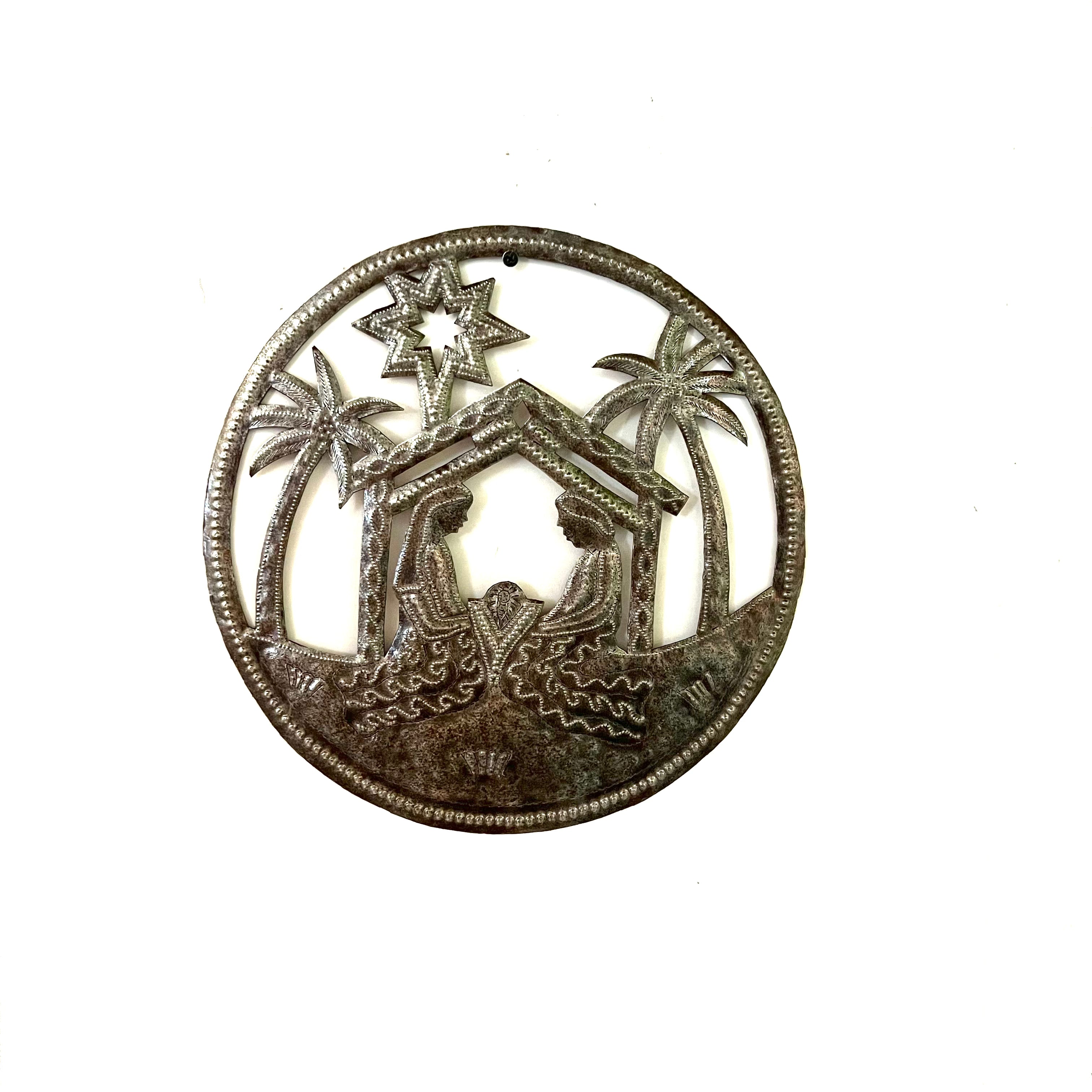 Round Nativity Wall Hanging