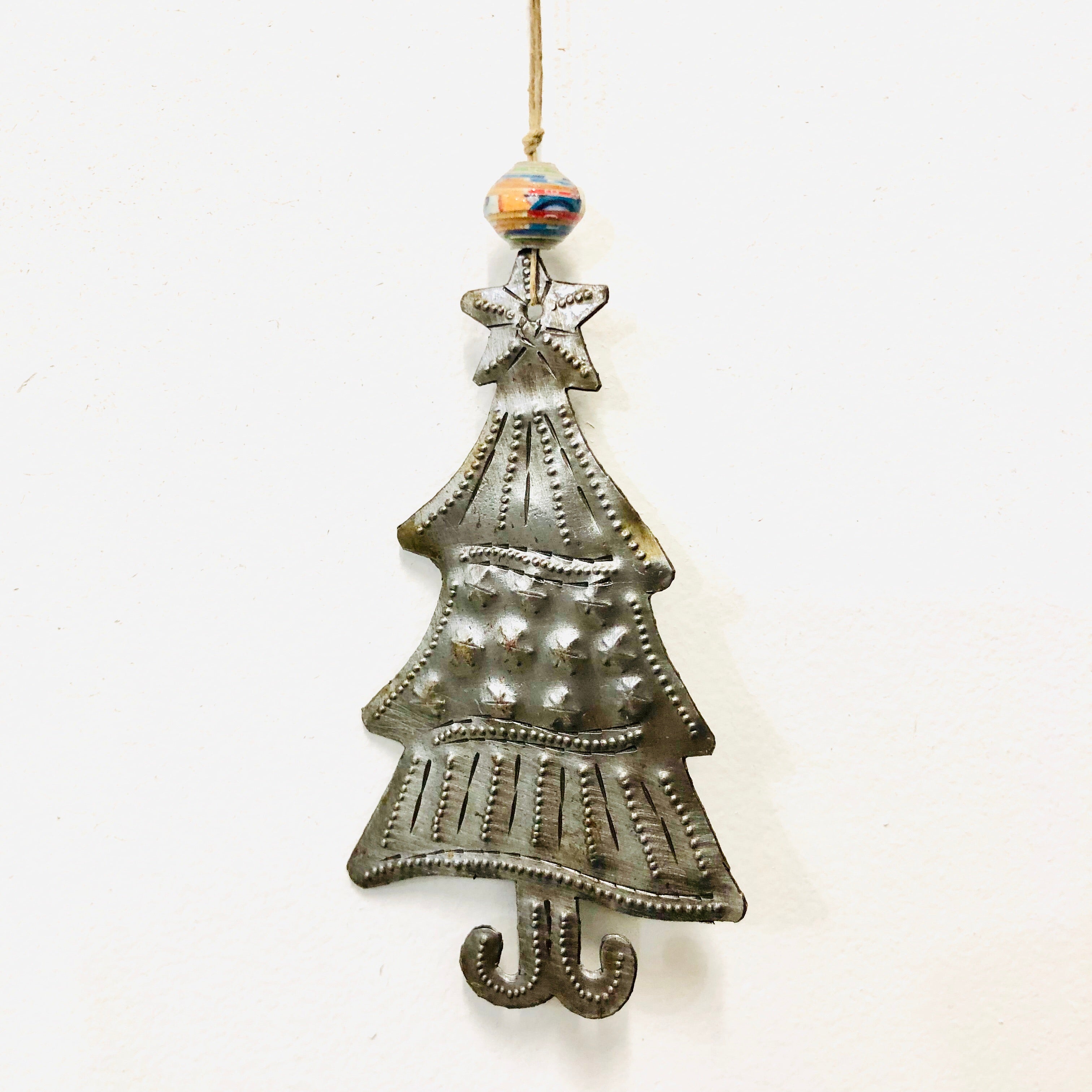 Steel Whimsical Tree Ornament