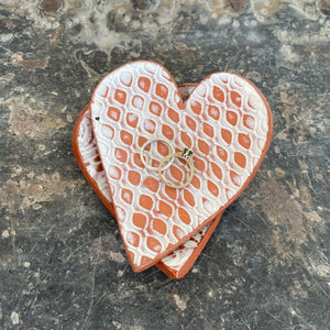 Lace Print Heart Catch All