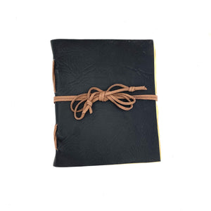 Handmade Journals  - Black Leather (Set of 6)