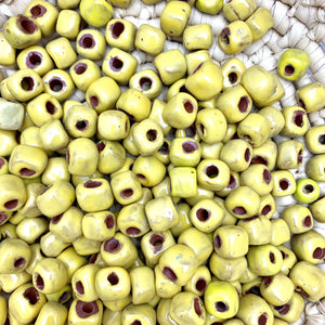 Rustic Square Yellow Beads
