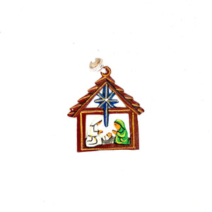 Small Nativity House Ornament (3)