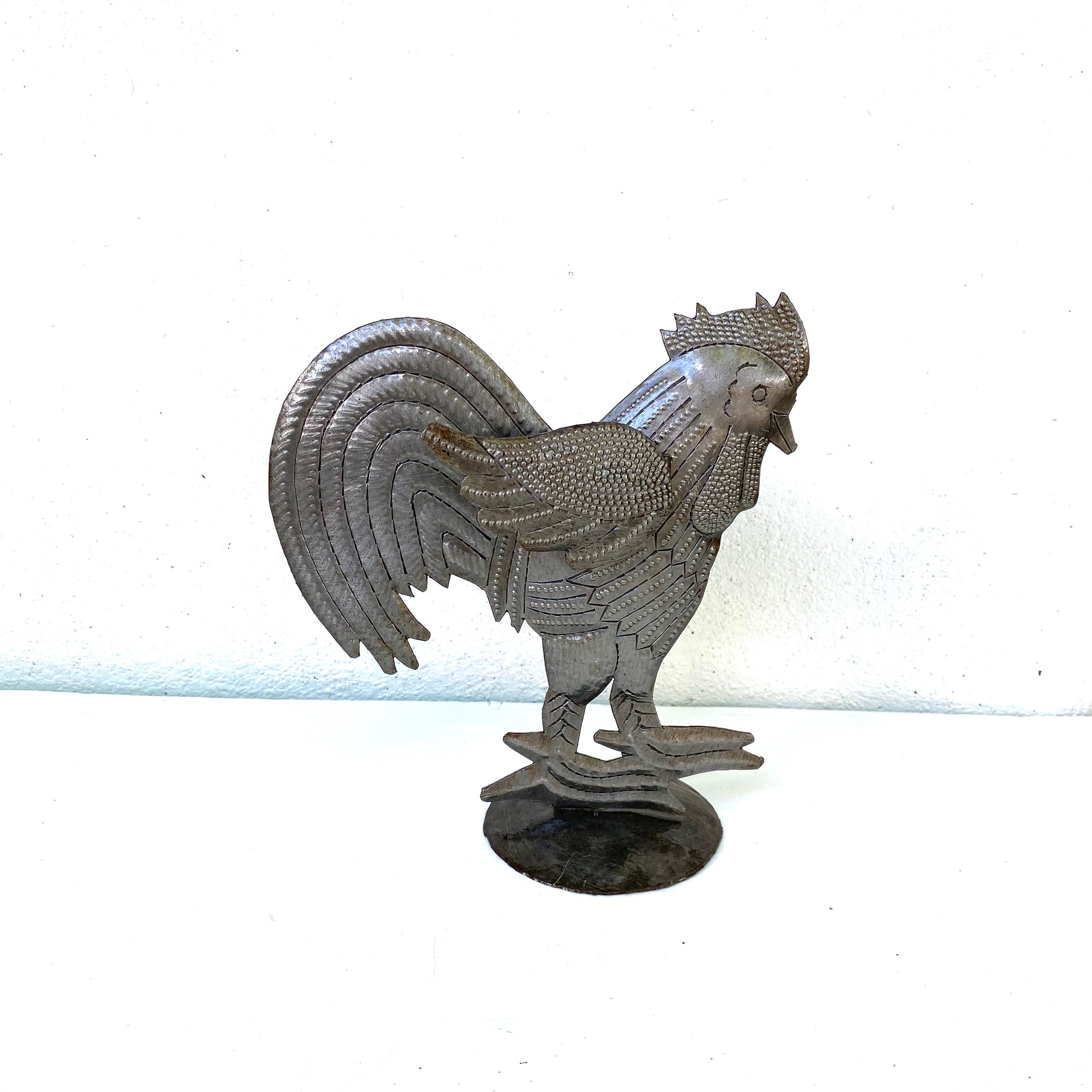 Standing Chicken-Natural Metal