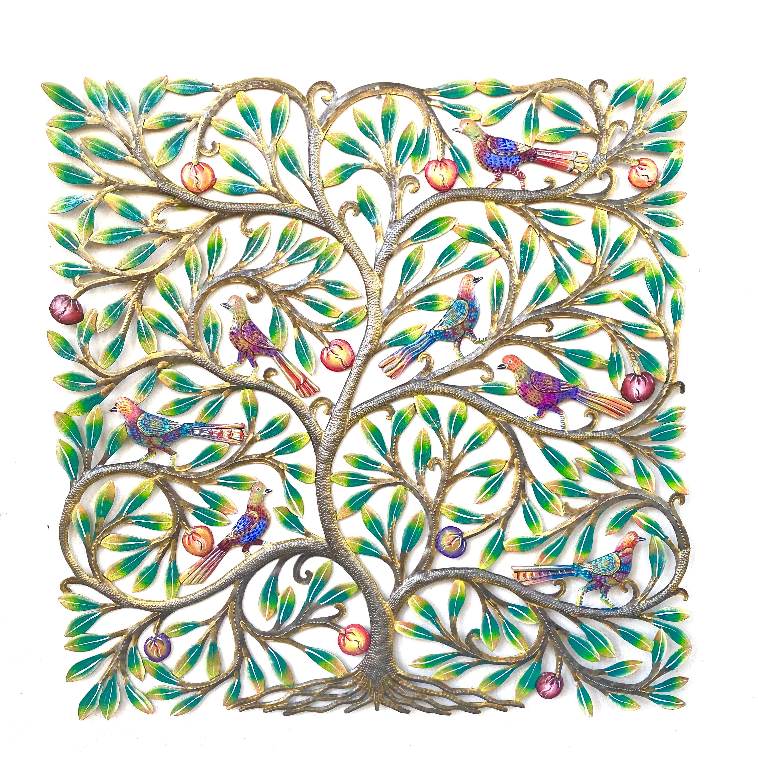 Jumbo Gorgeous Tree of Life- Painted Square