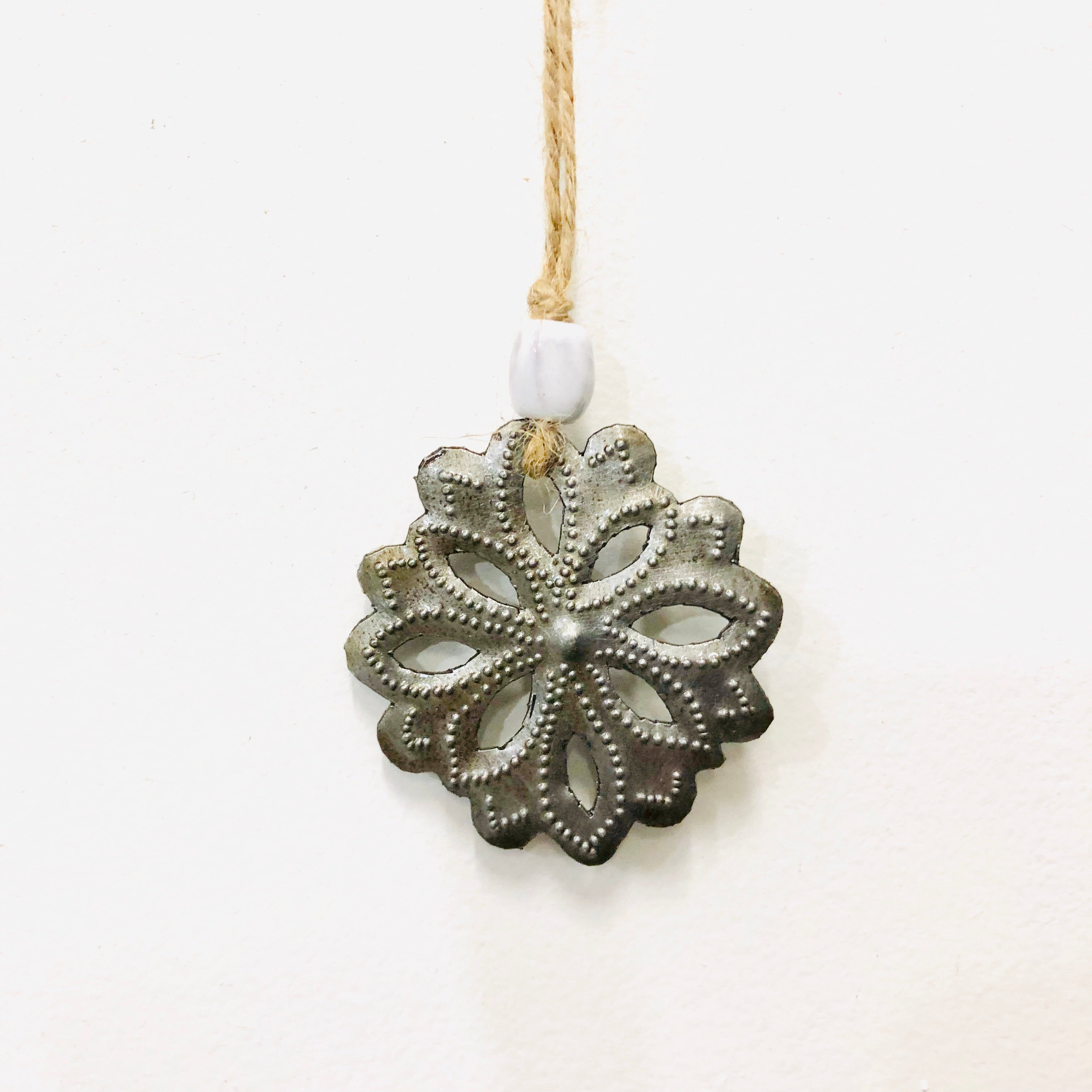 Small Steel Snowflake Ornament