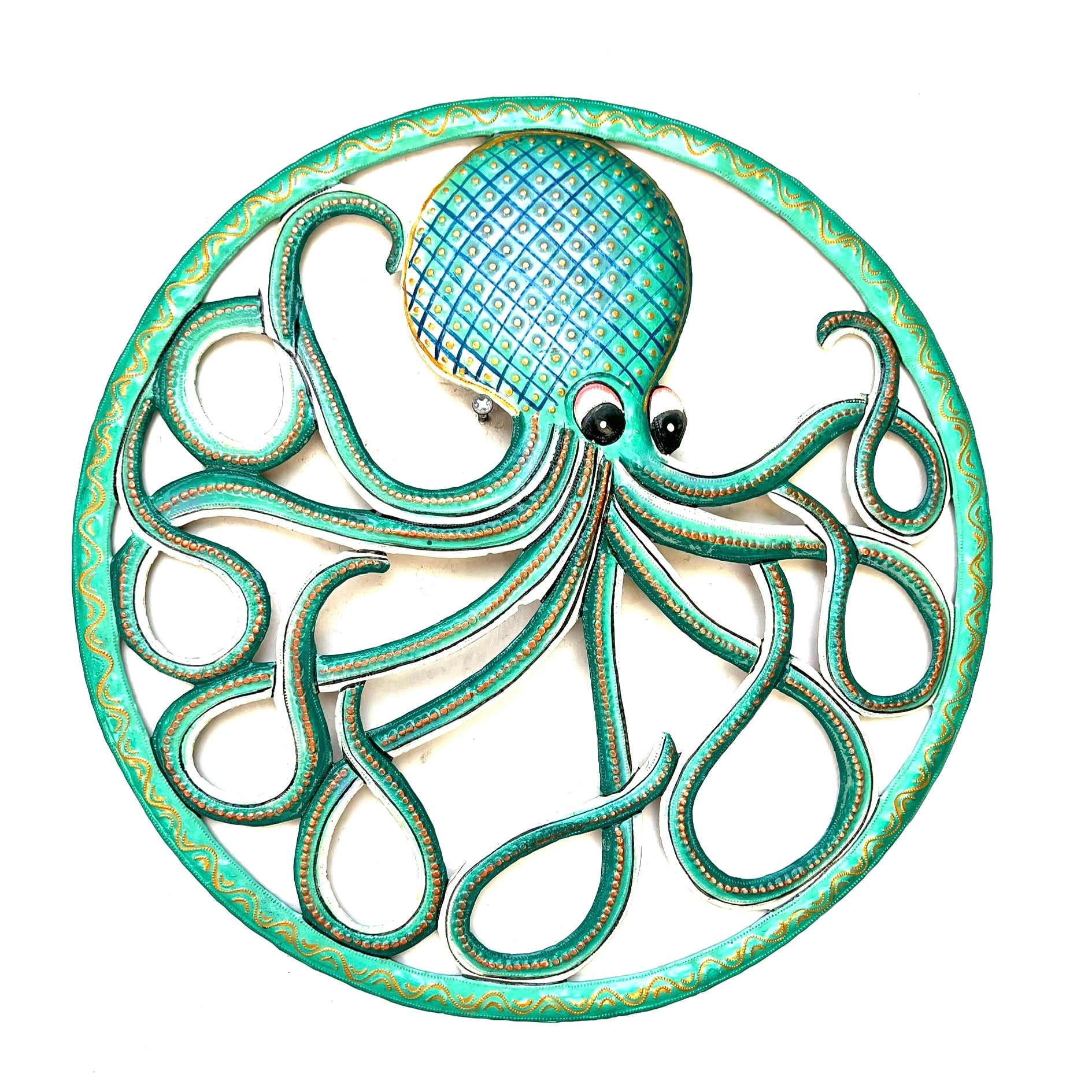 Colbert- Circle Turquoise Octopus