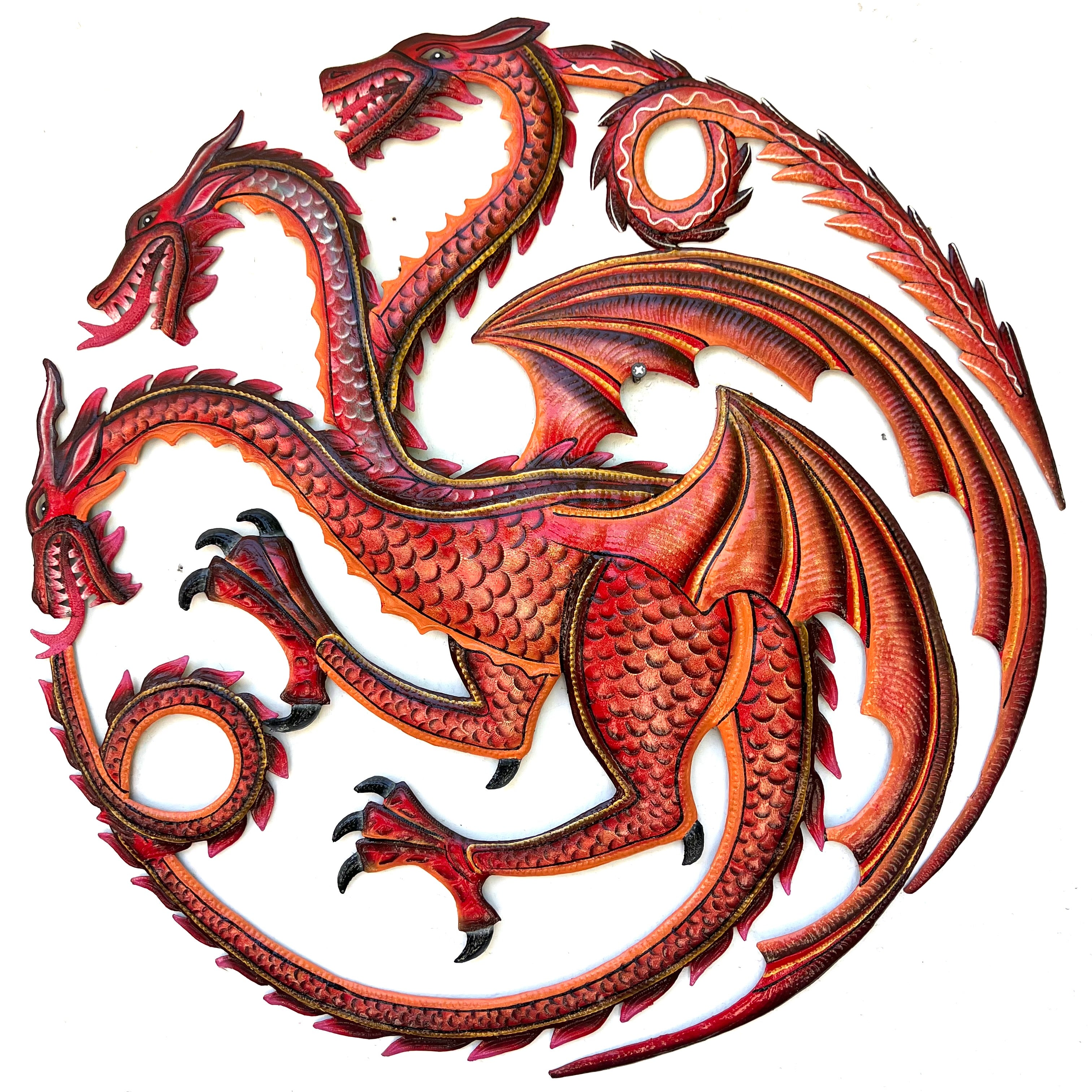 Dieudonne- Red Jumbo Three Head Dragon