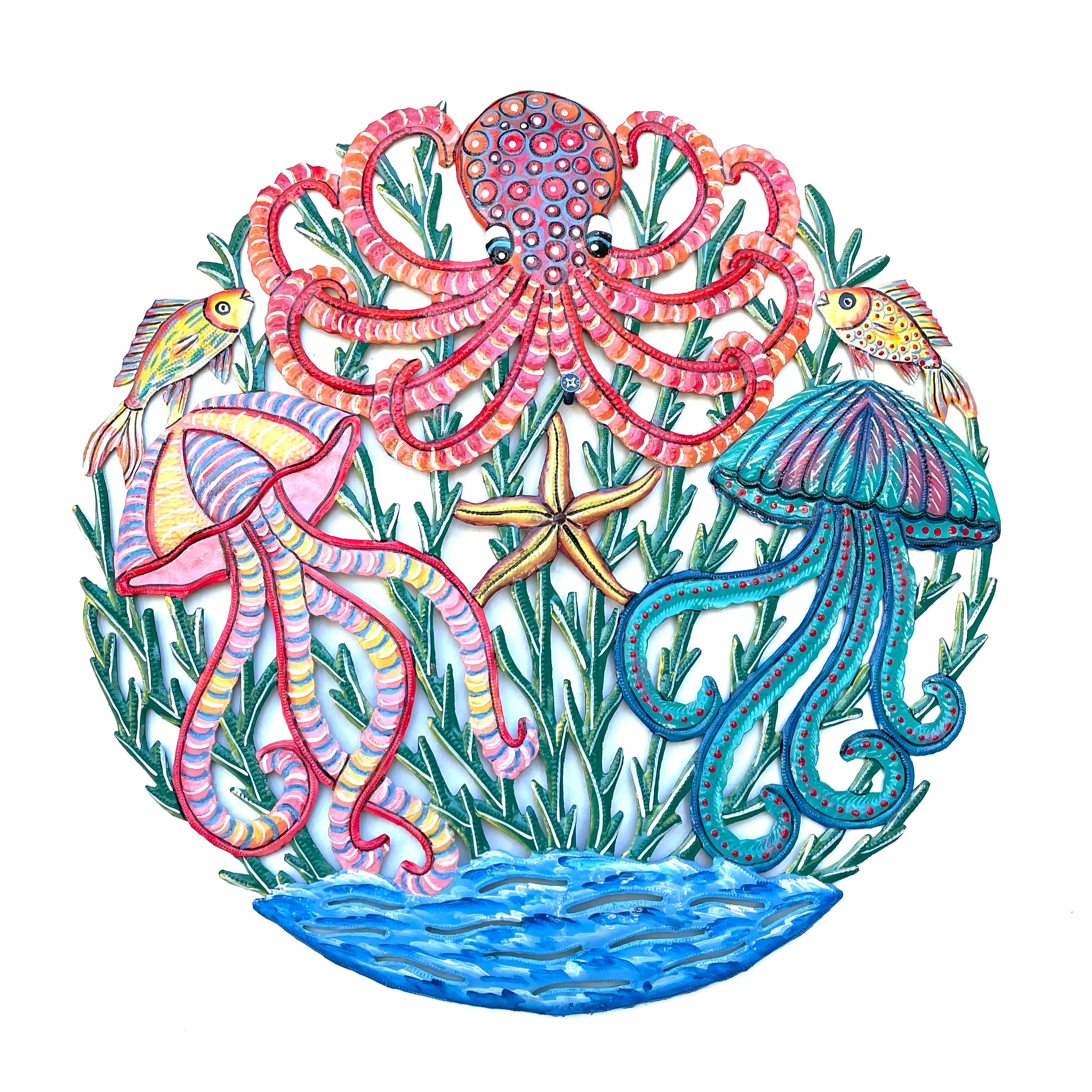 Dyvenson- Colorful Jellyfish & Octopus