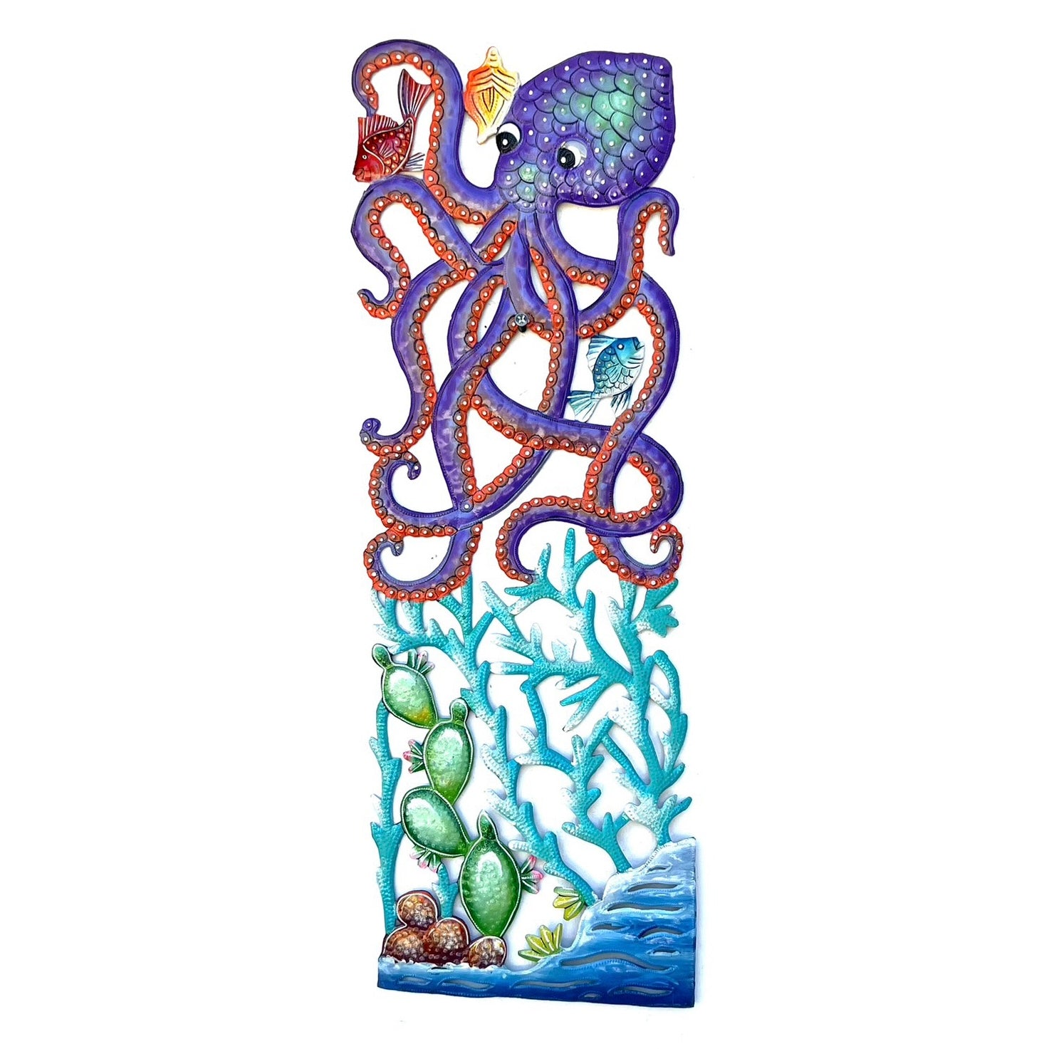 Purple Octopus With Plants