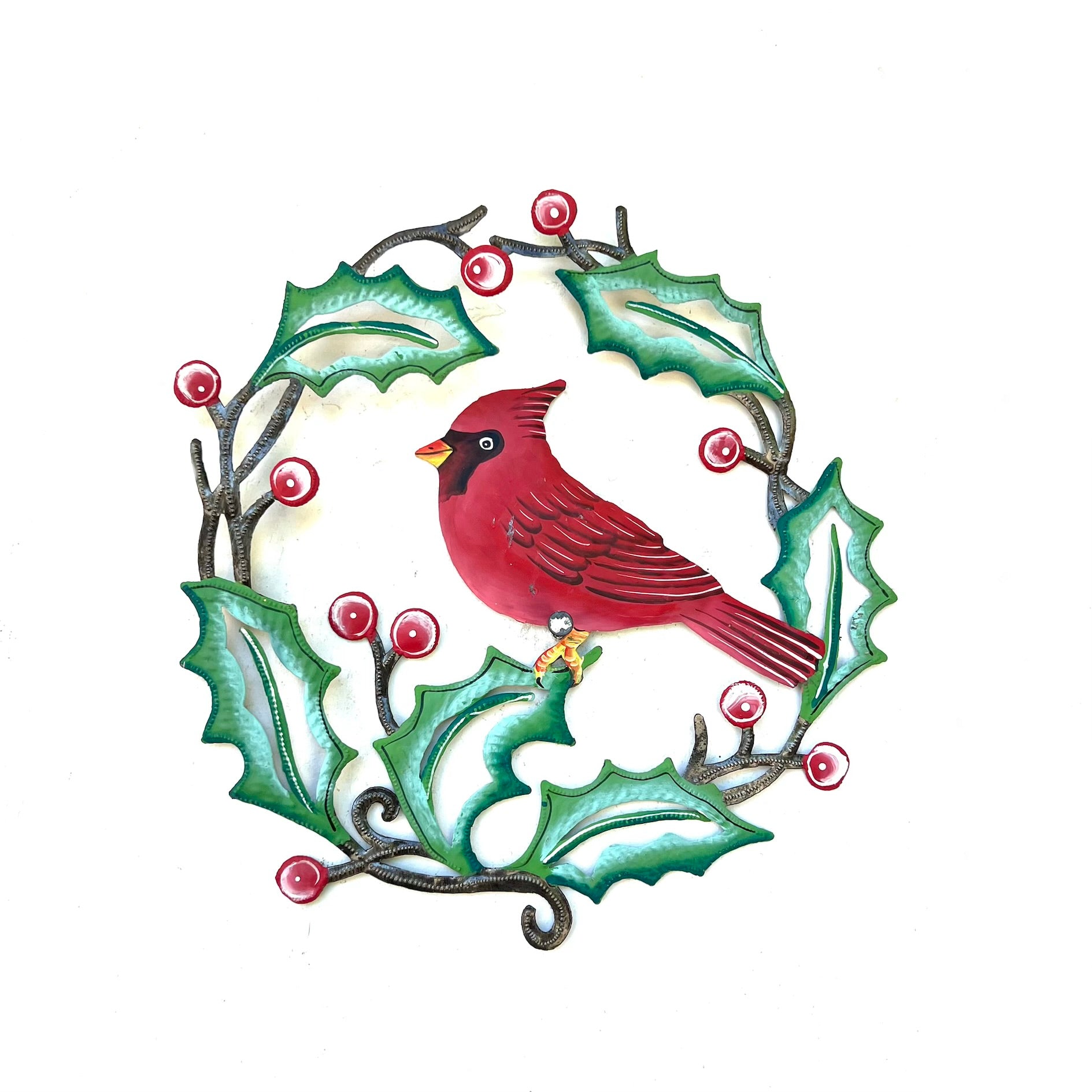Red Cardinal & Holly