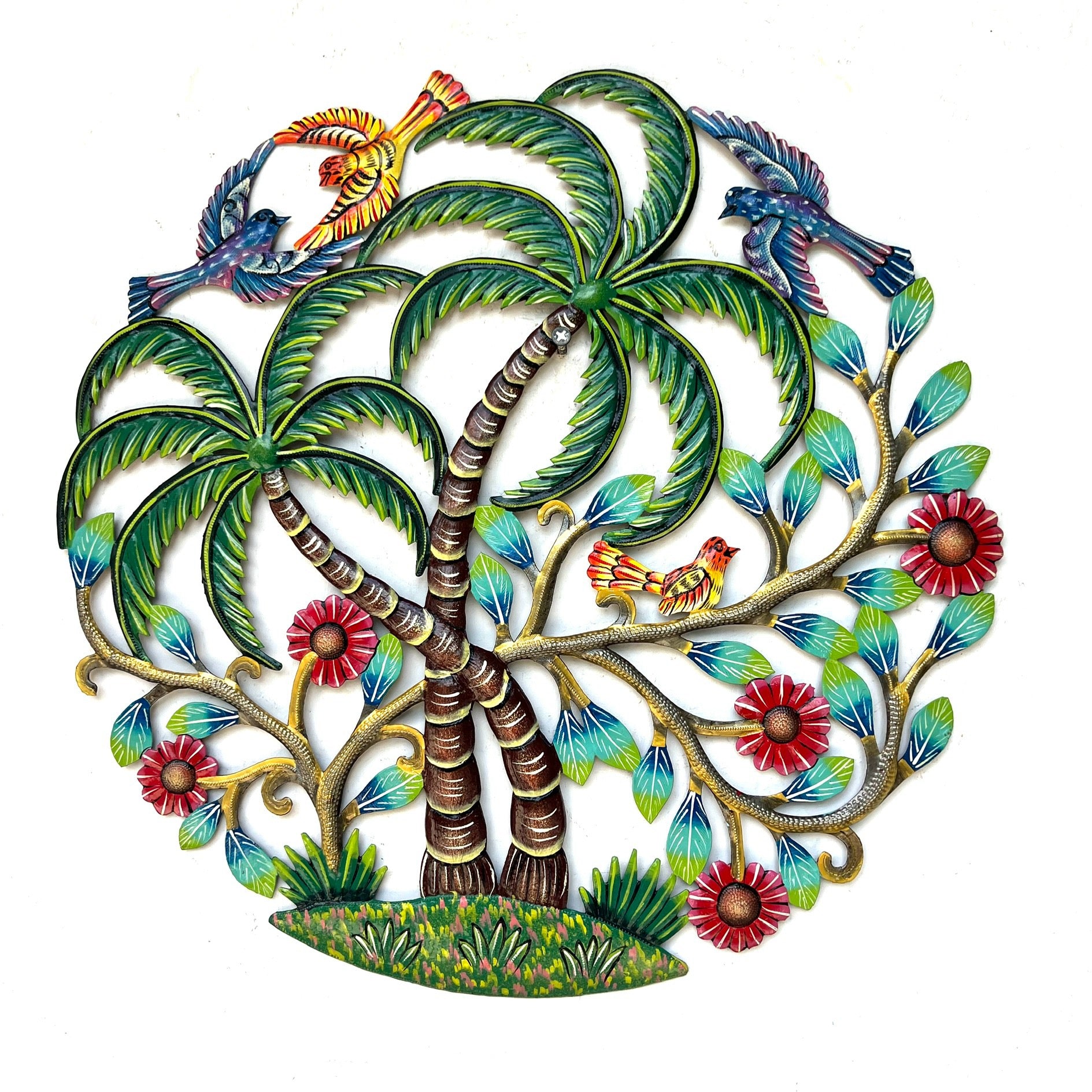 Colbert- Two Palm Tree Flying Birds