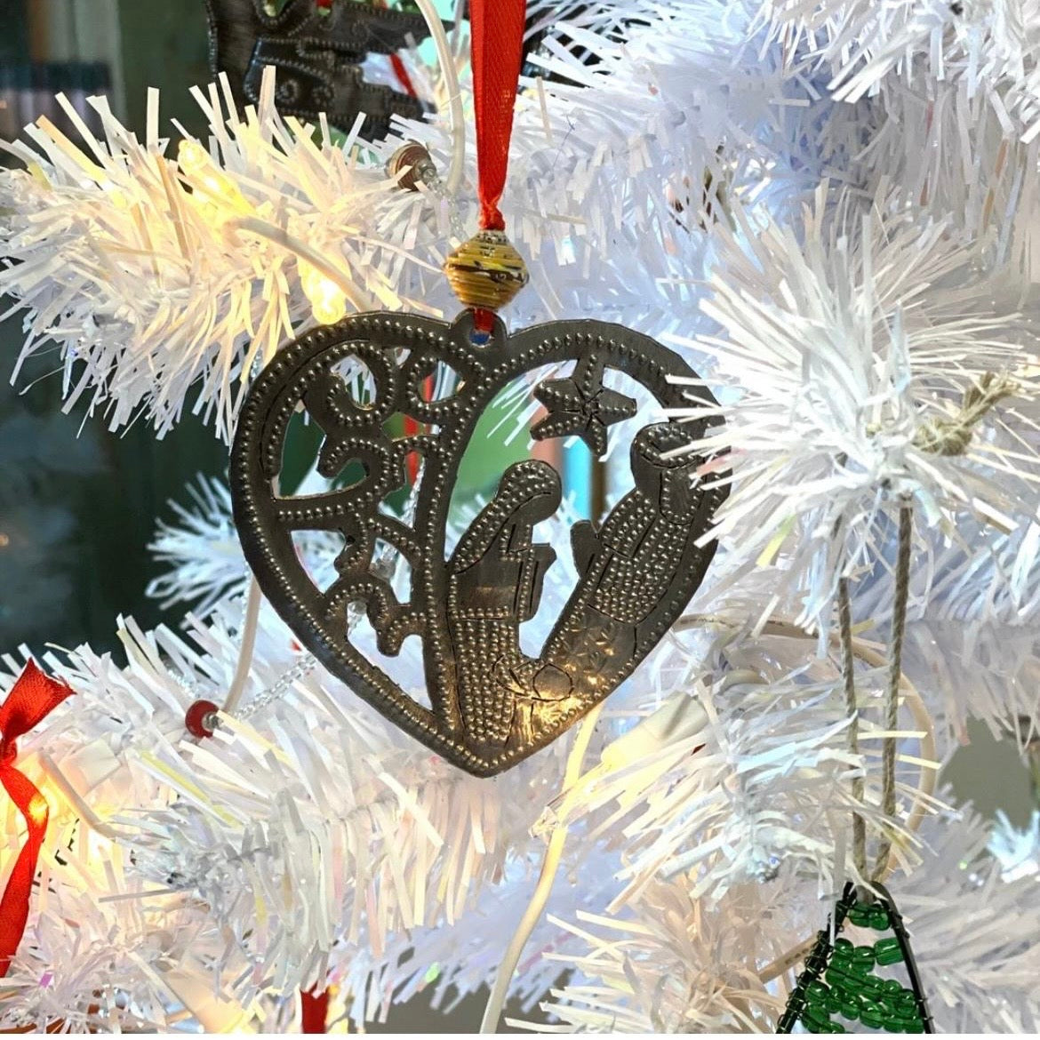 Nativity Heart Ornament