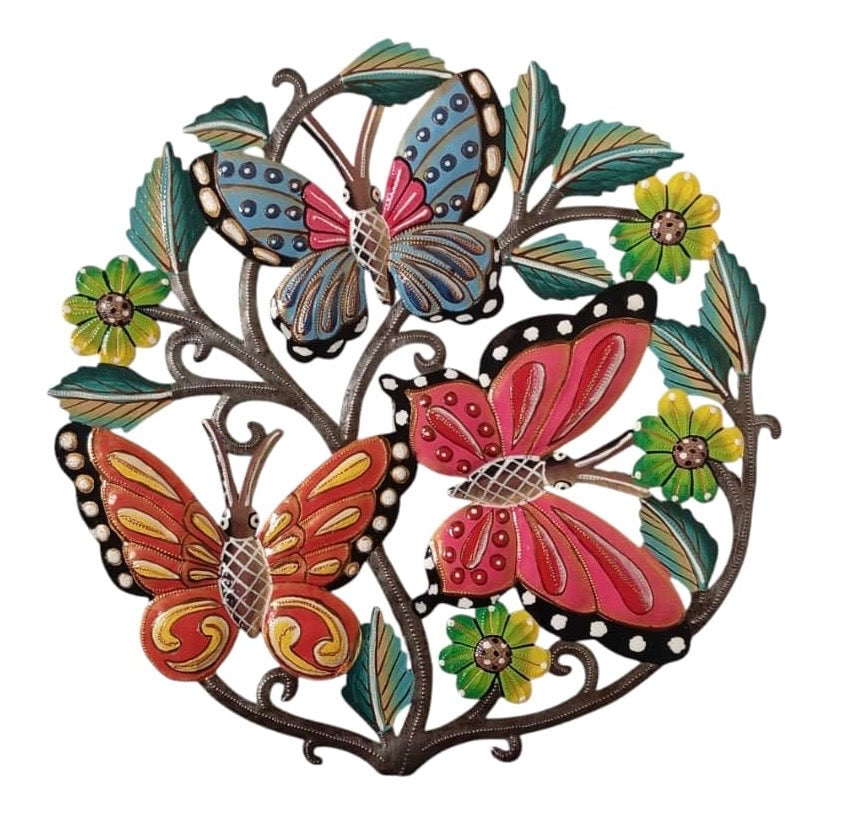 Paul- Flower With Three Butterflies #1