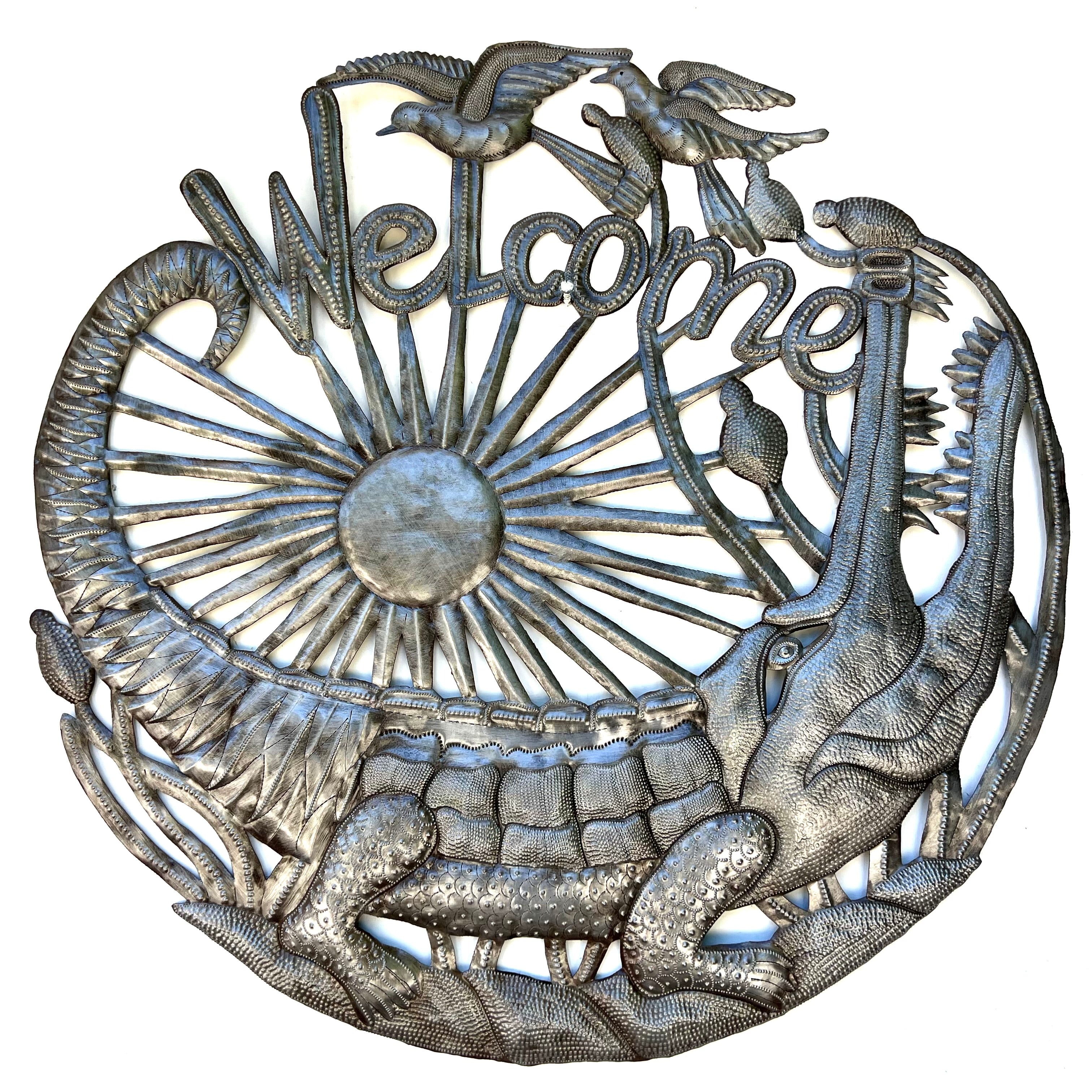 Jumbo- Round Welcome Alligator