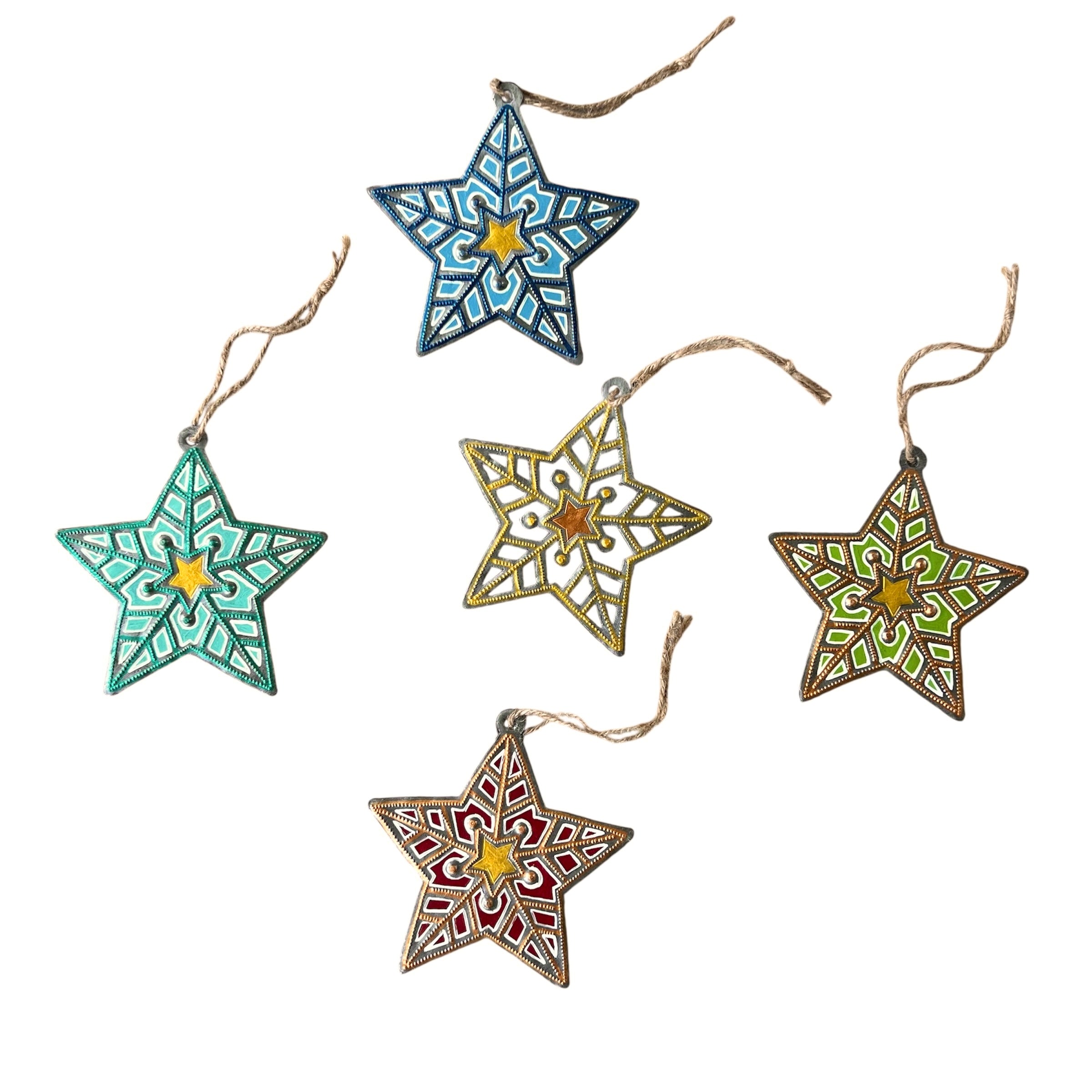 Set Of 5 Start Ornaments