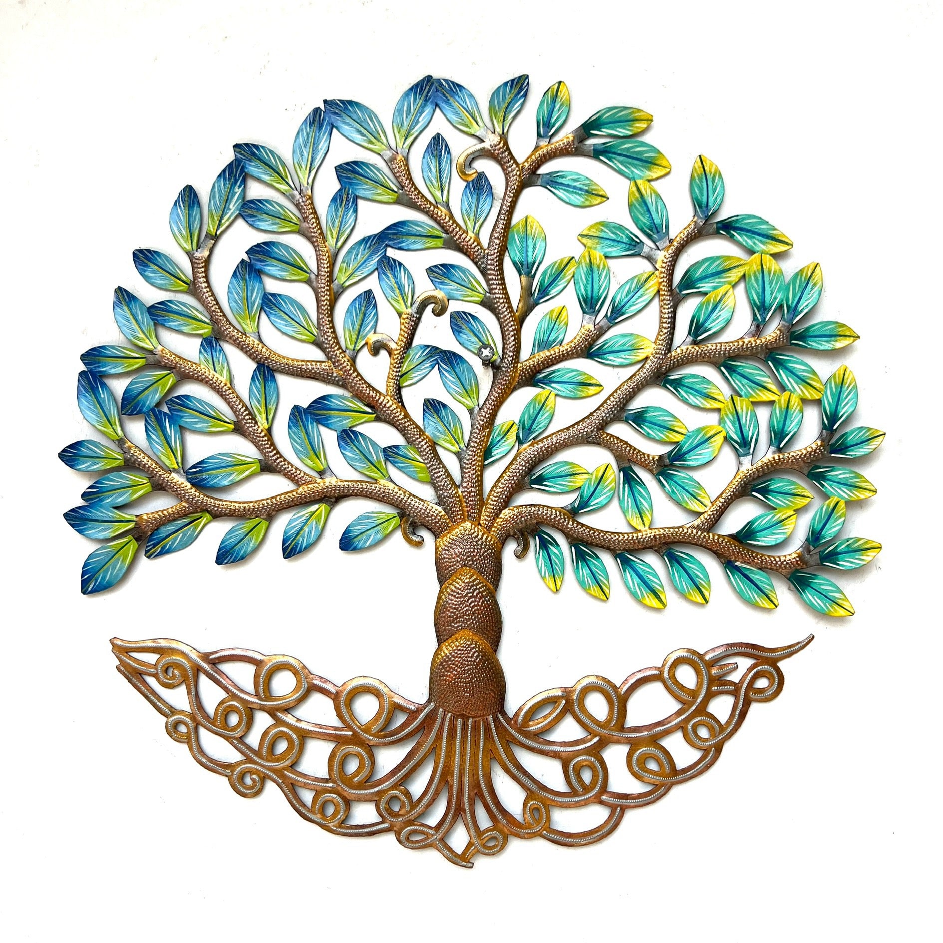 Colbert- Bronze & Gold Painted Leaf Tree