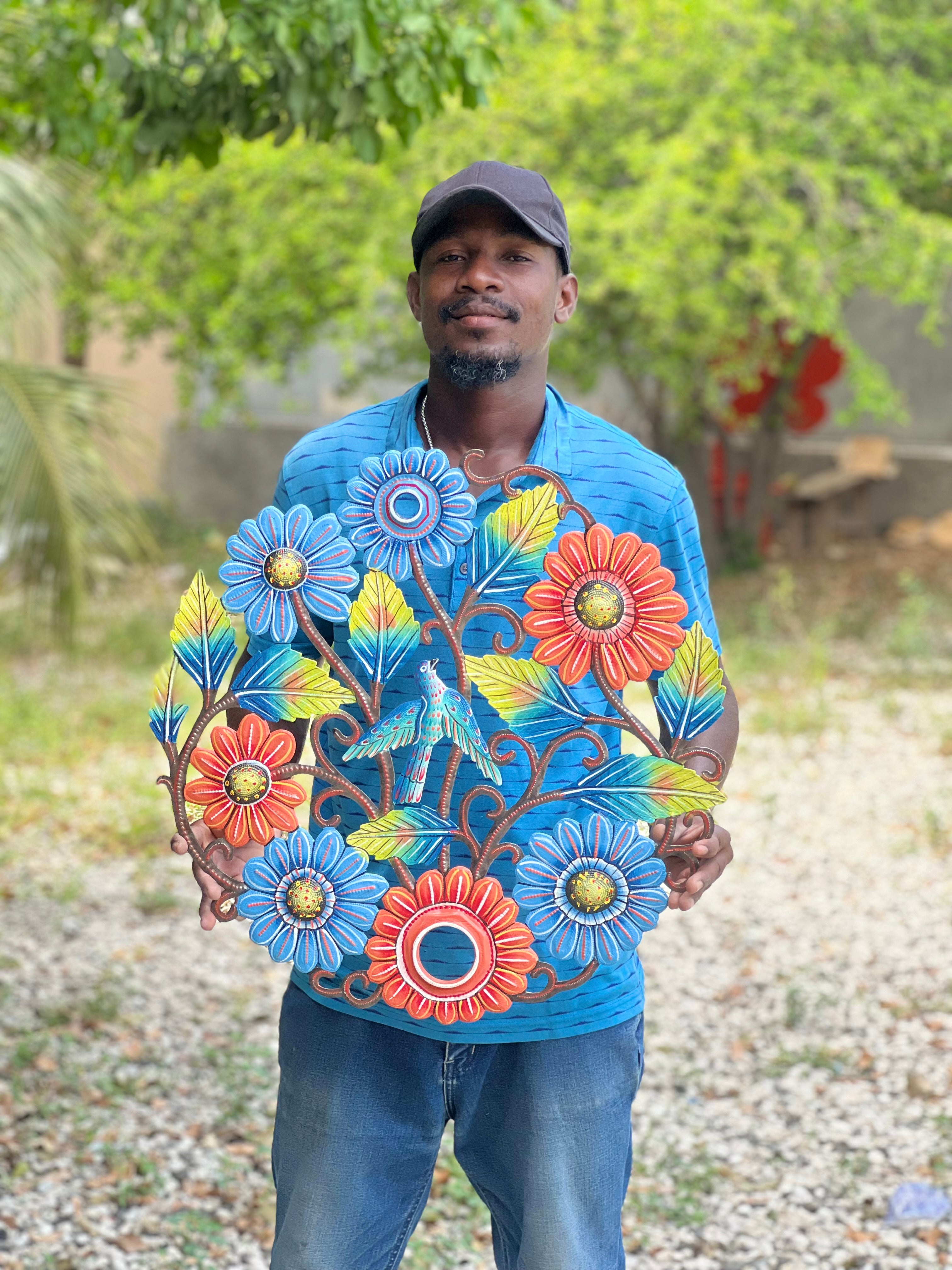 Herby’s Oil Drum Top Colorful Flowers