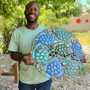 Derat- Circle Painted Swimming Turtle