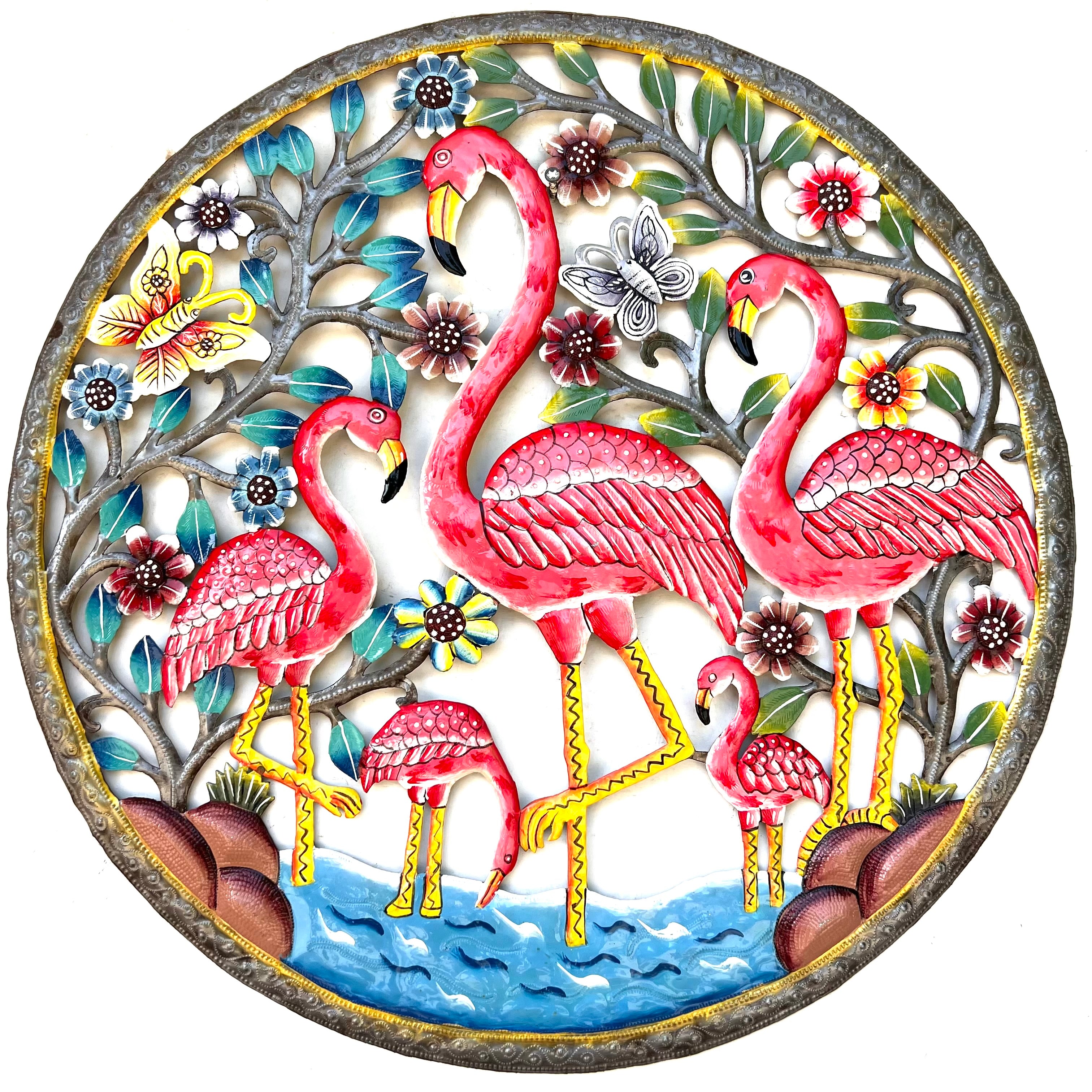 Jumbo- Family Flamingo Bird & Flowers
