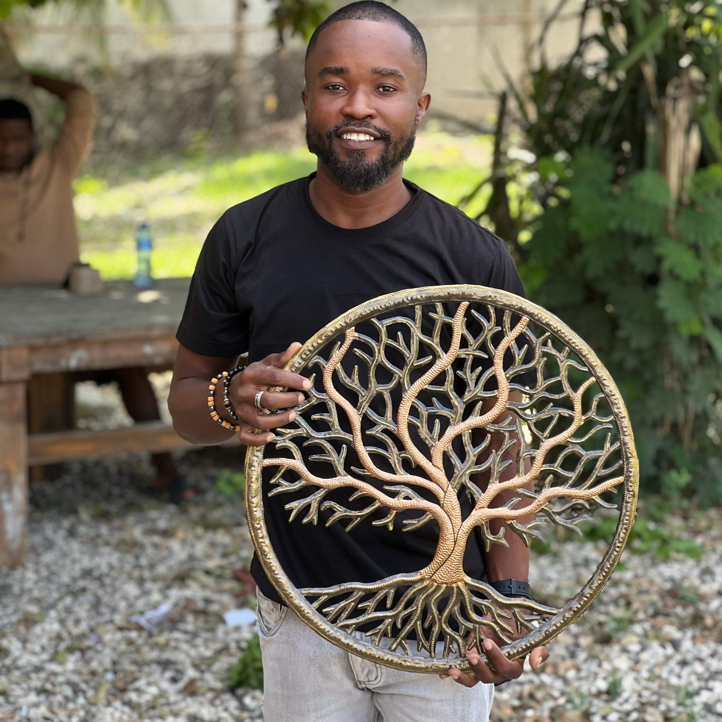 Norve- Large Circle Bronze & Brown Tree