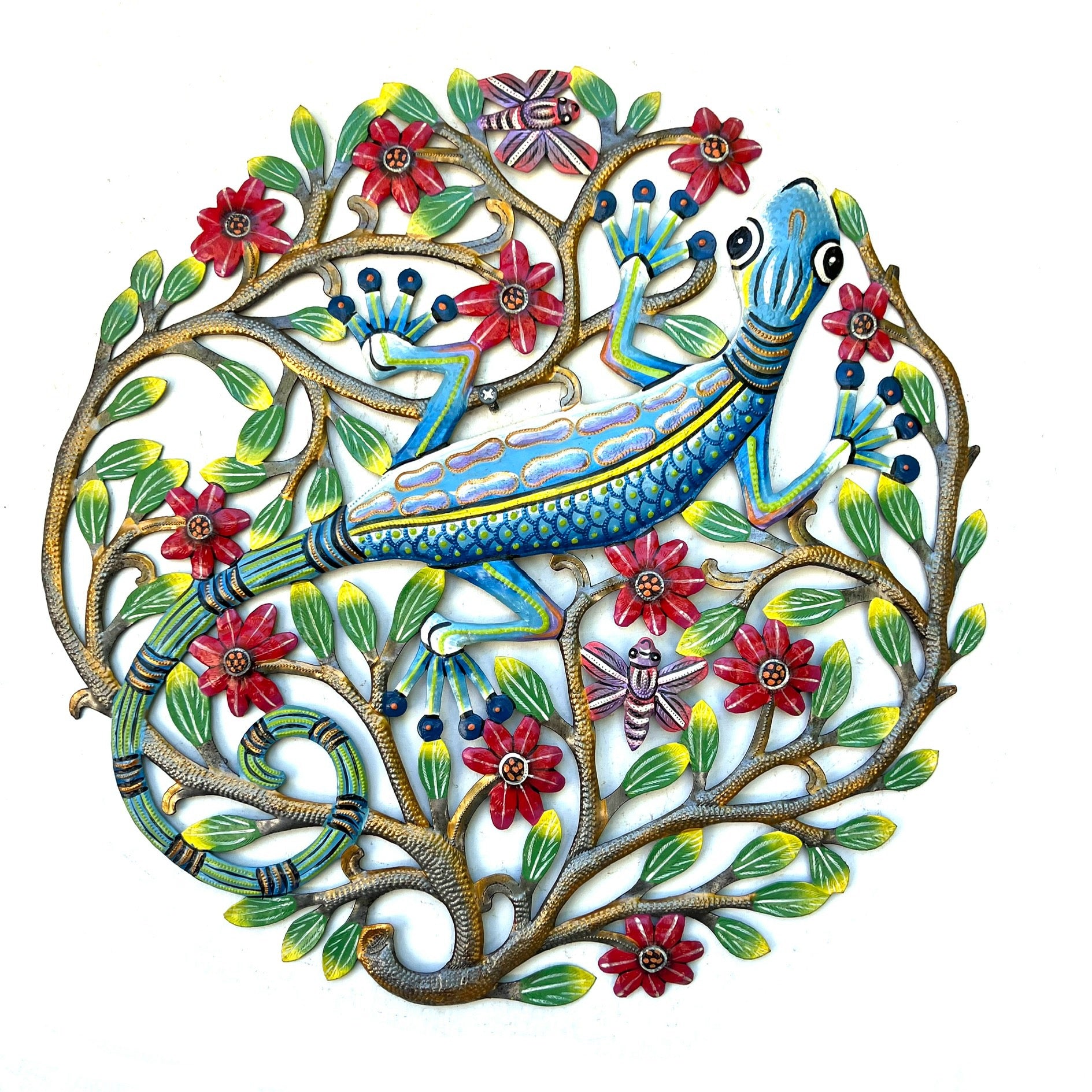 Dieudonne-Blue Lizard & Green Plant