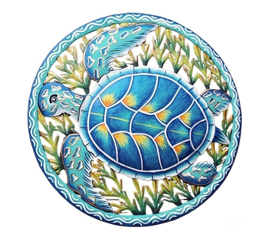 Colbert- Circle Bleu Swimming Turtle