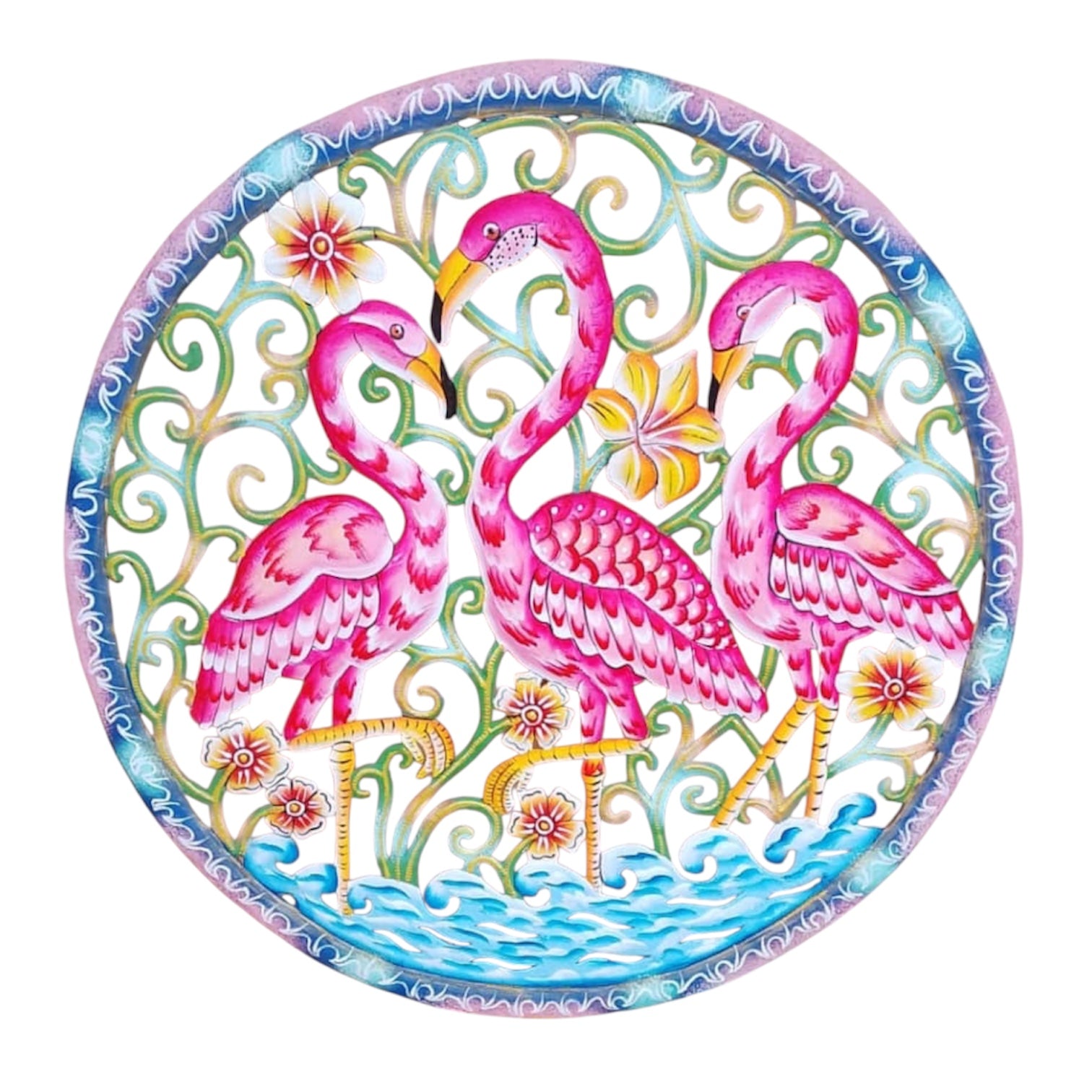 Woodnet- Circle Three Flamingo