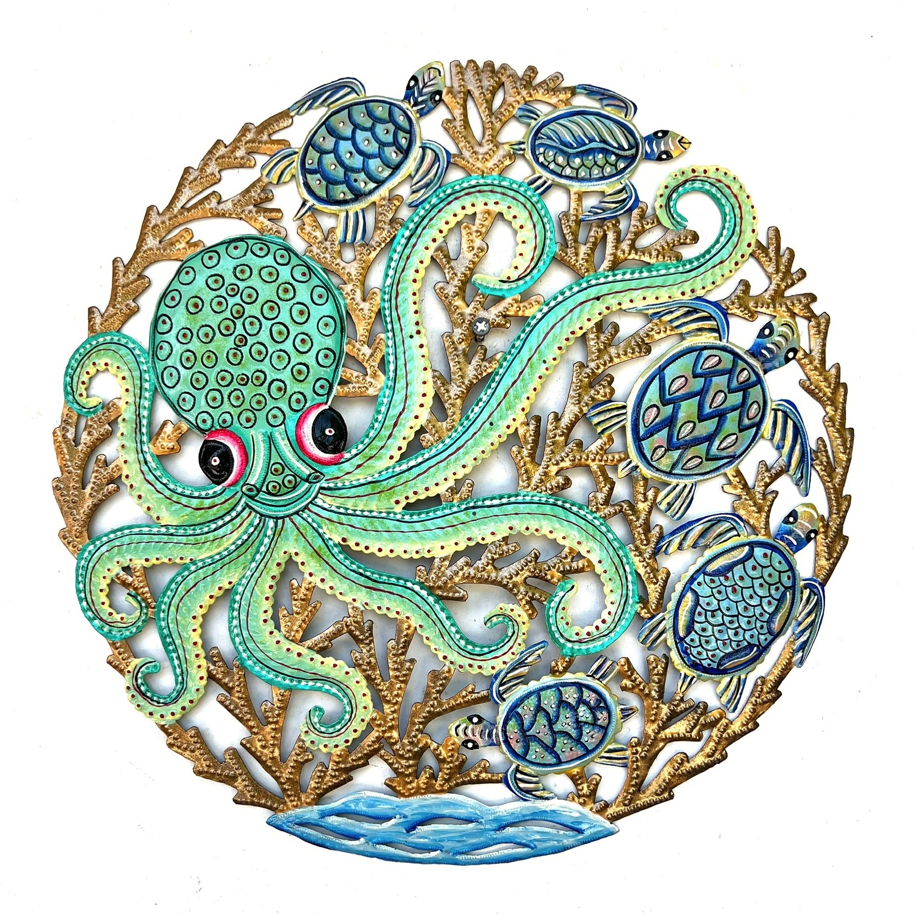 Lucson - Gold And Green Octopus , Turtles