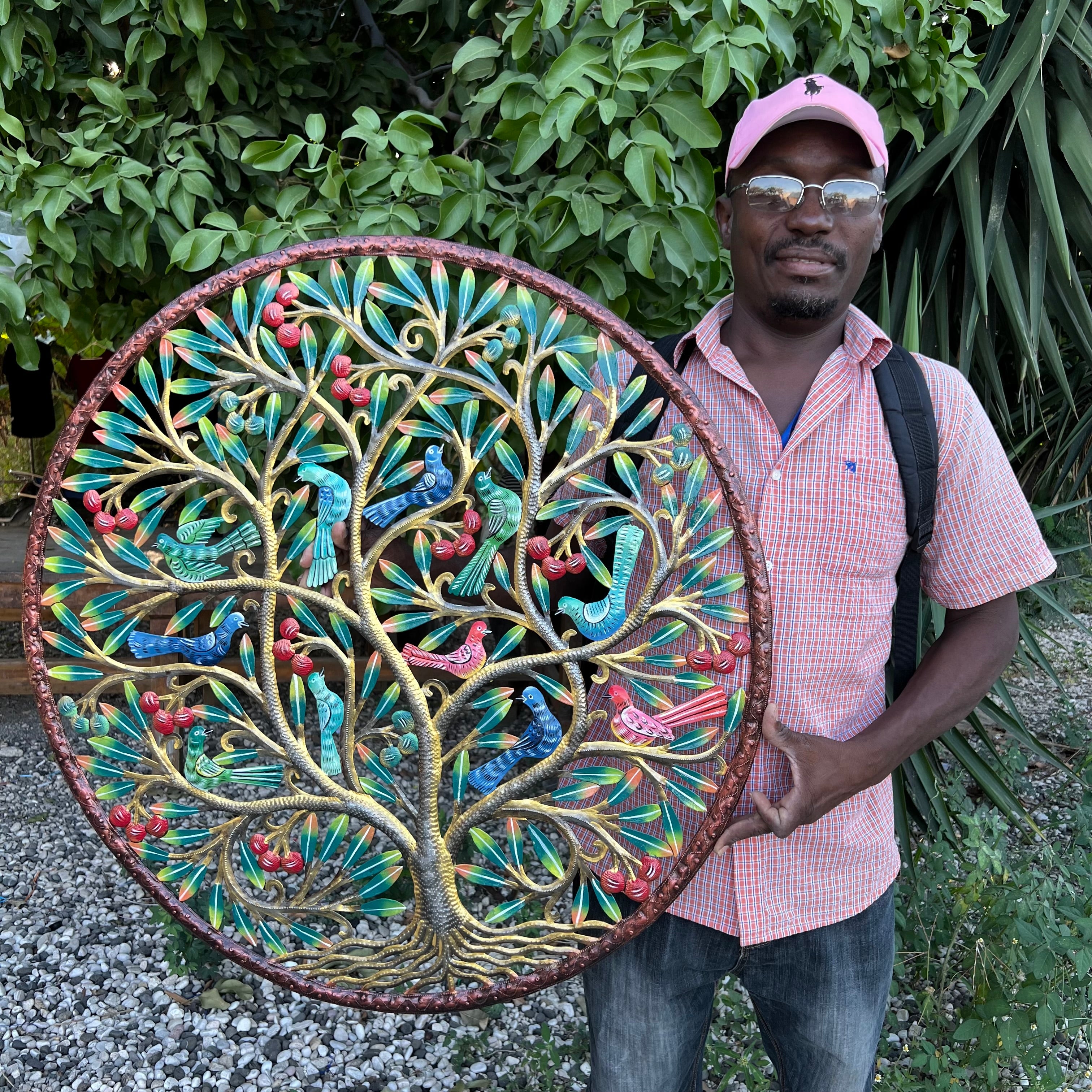 Jumbo- Bronze Circle Fruit Tree & Birds