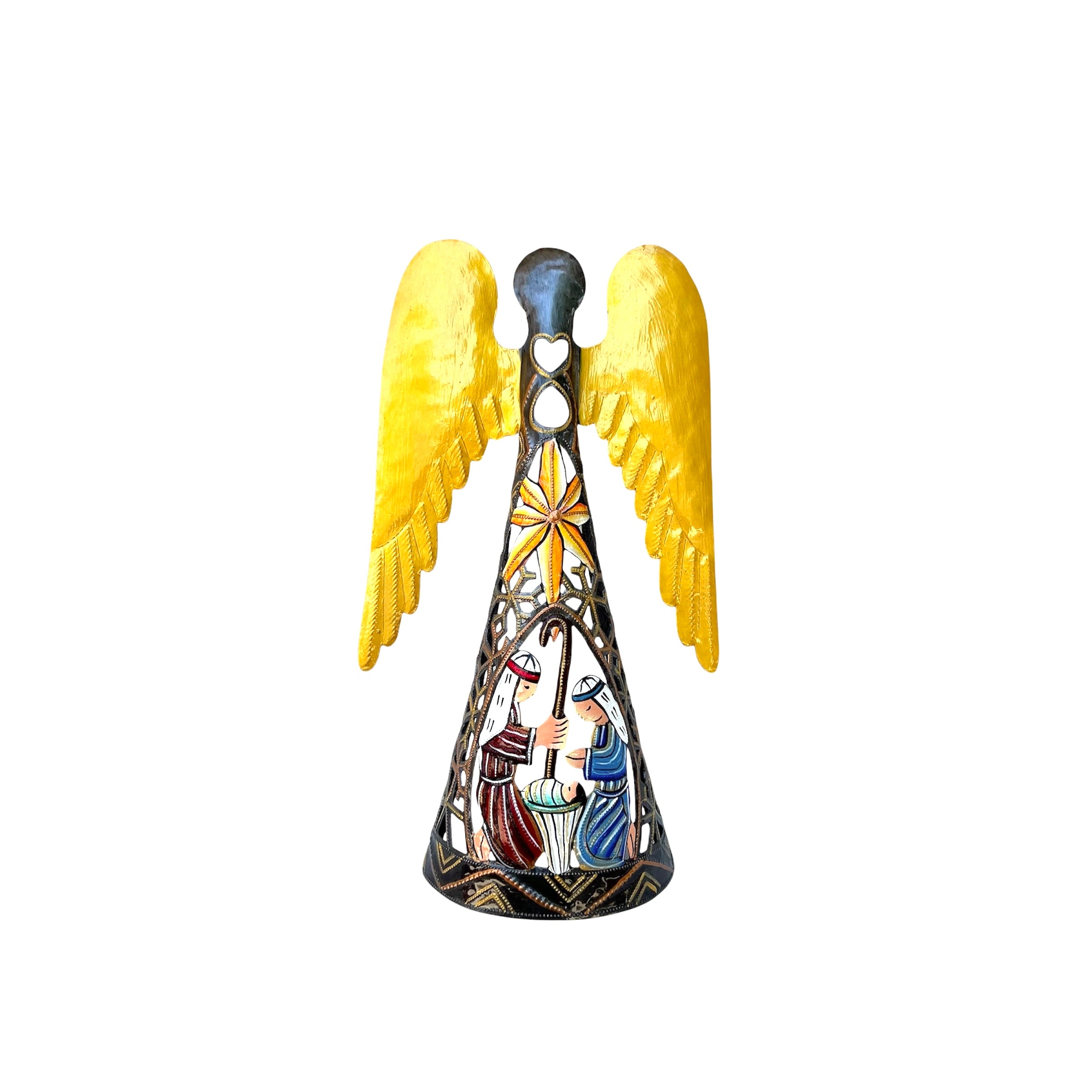 Standing Gold Wings Angel Nativity