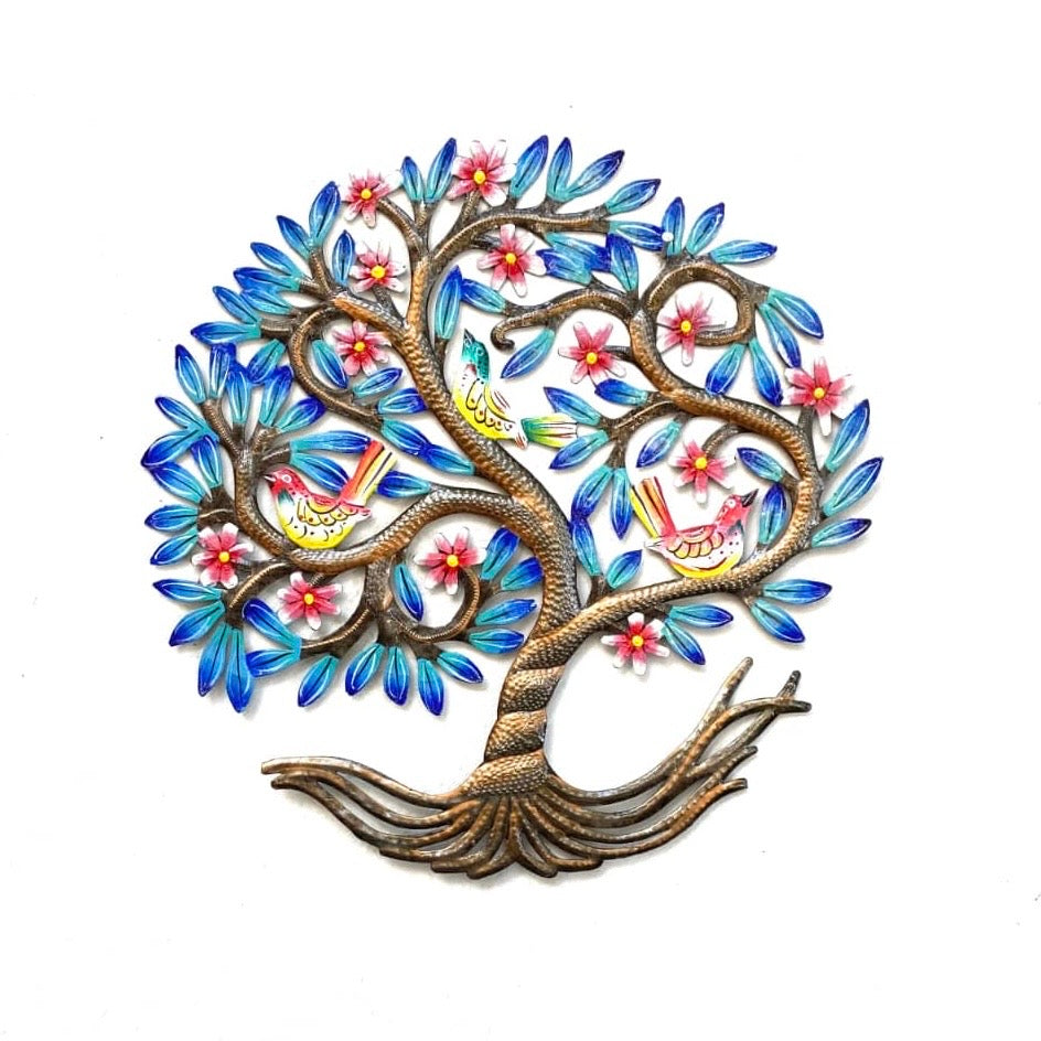 Blue Tree With Birds