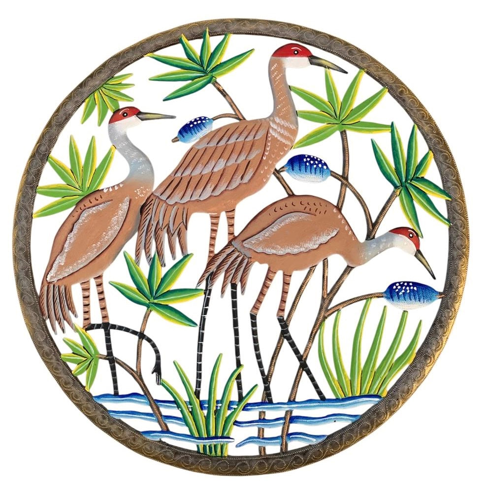 Dyvenson- Circle Bronze Three Sandhill Crane #1