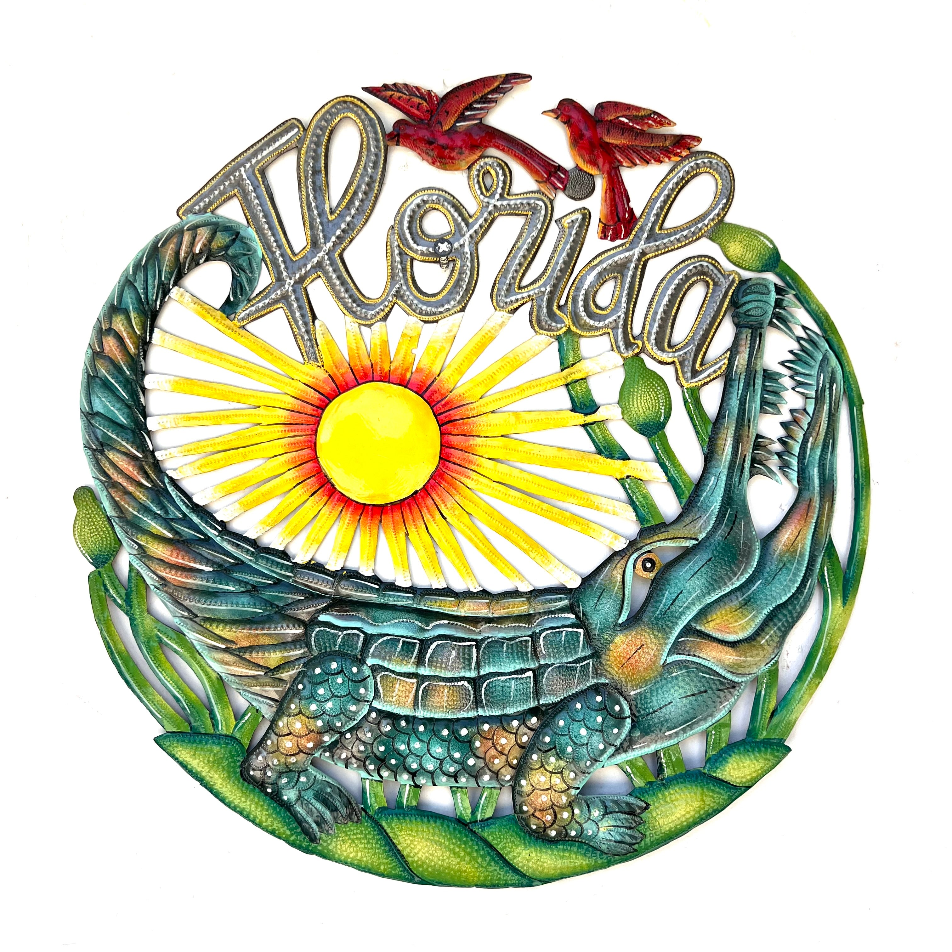 Round Florida Alligator- Red Birds