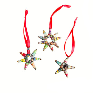 (Set Of 3) Cereal Box Star Ornament