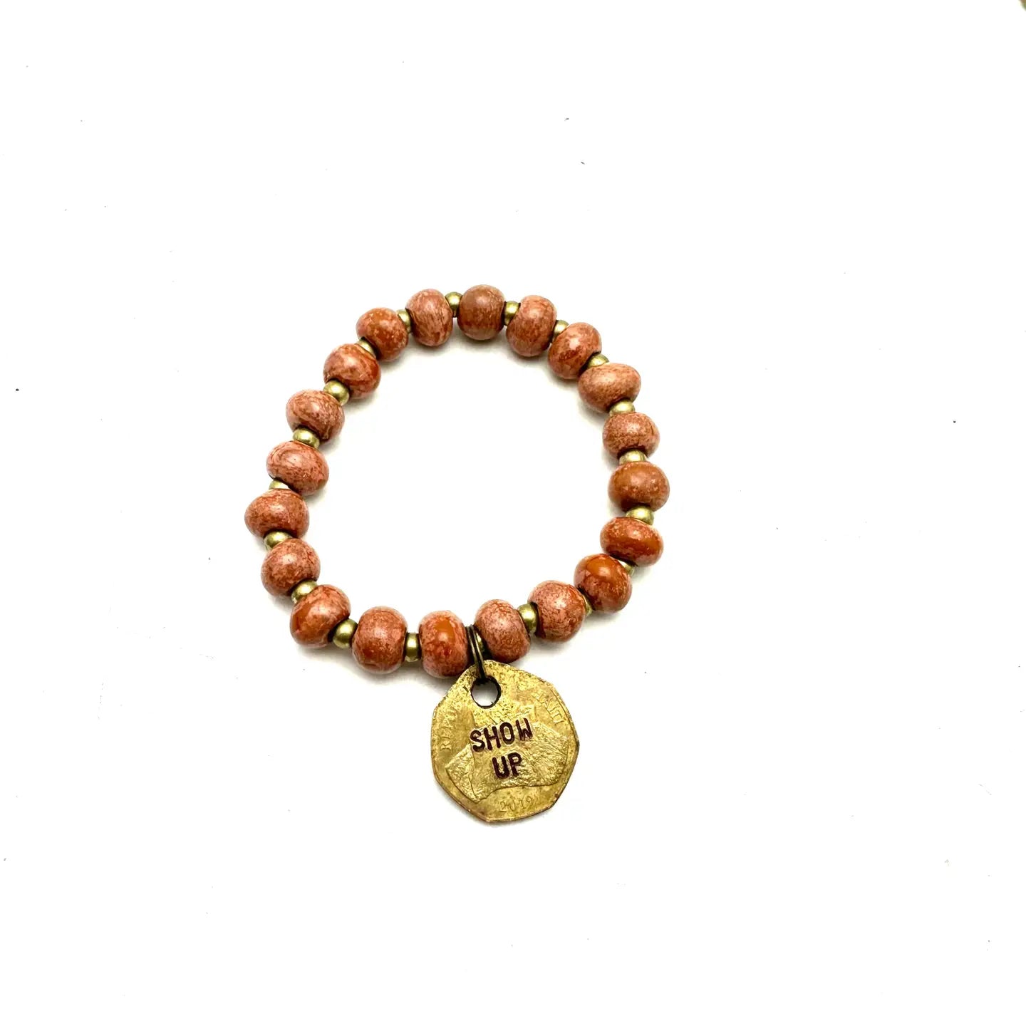 Gourde Coin Ceramic Bracelet