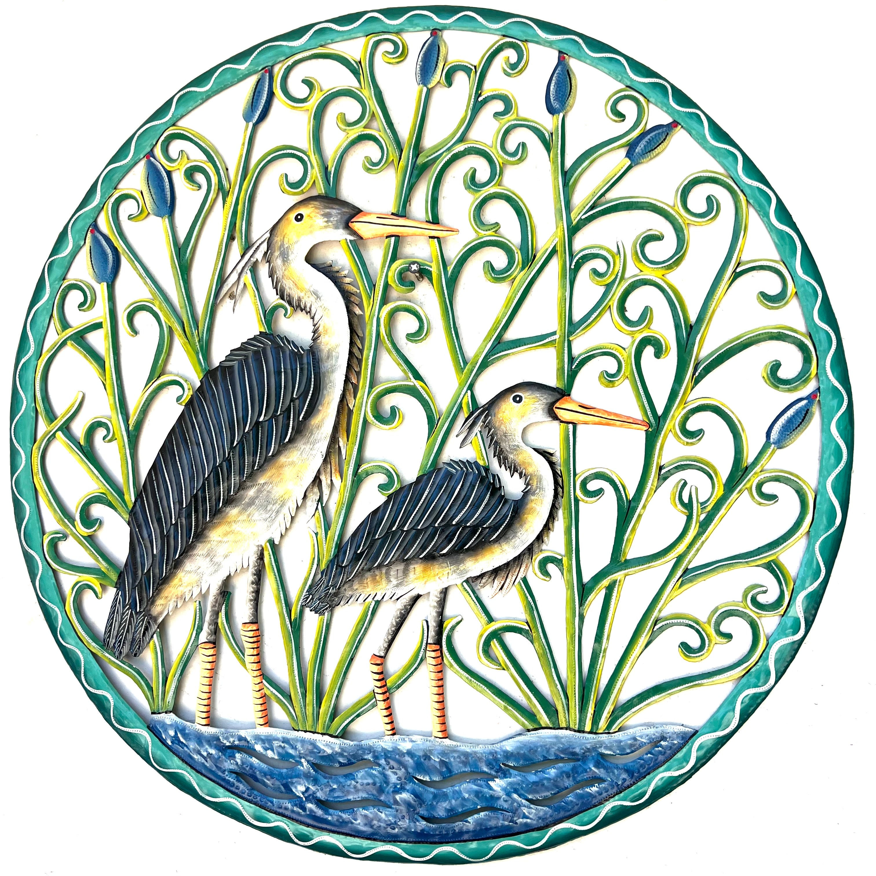 Dieudonne- Jumbo Circle Two Herons