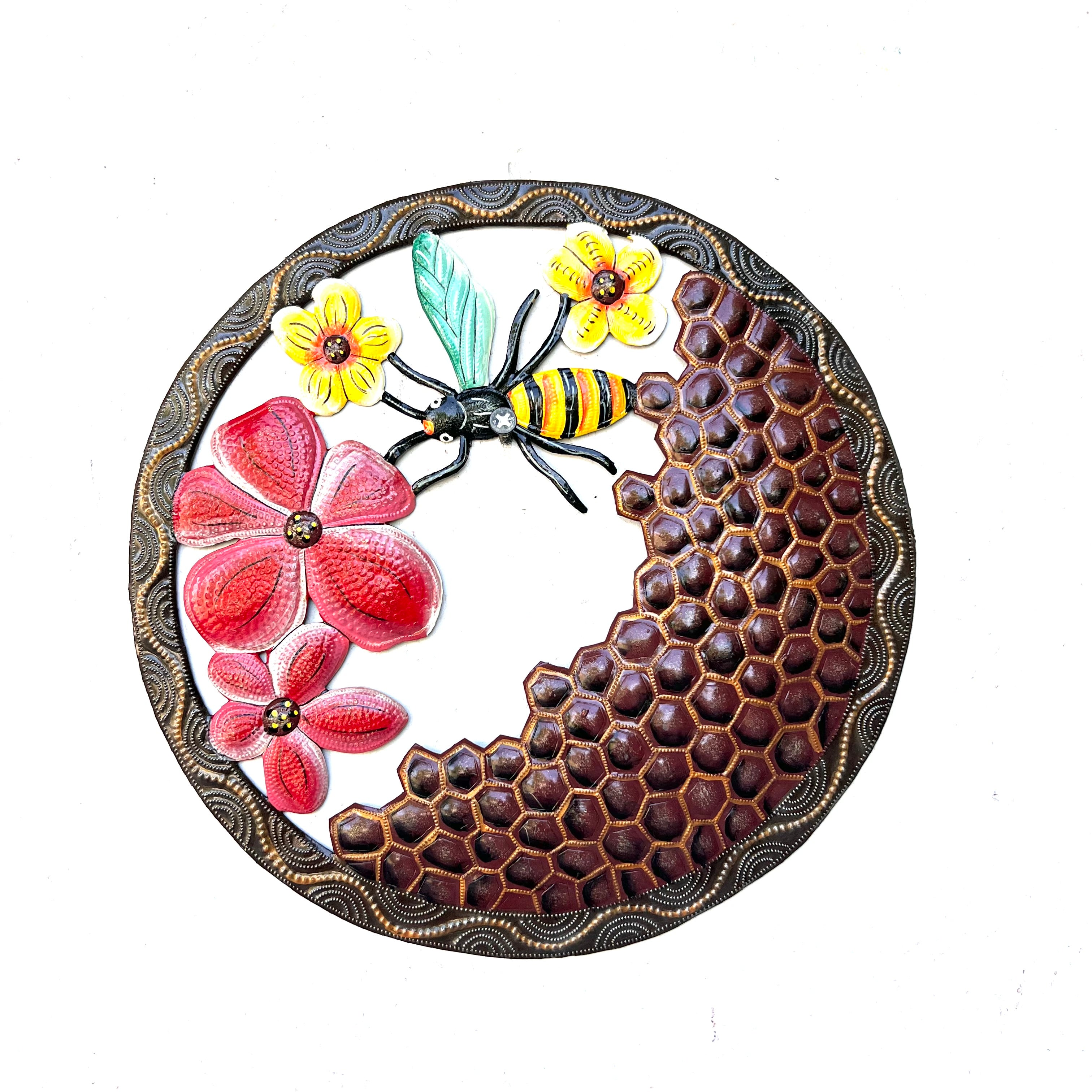 Circle Flying Bee- Flowers #2