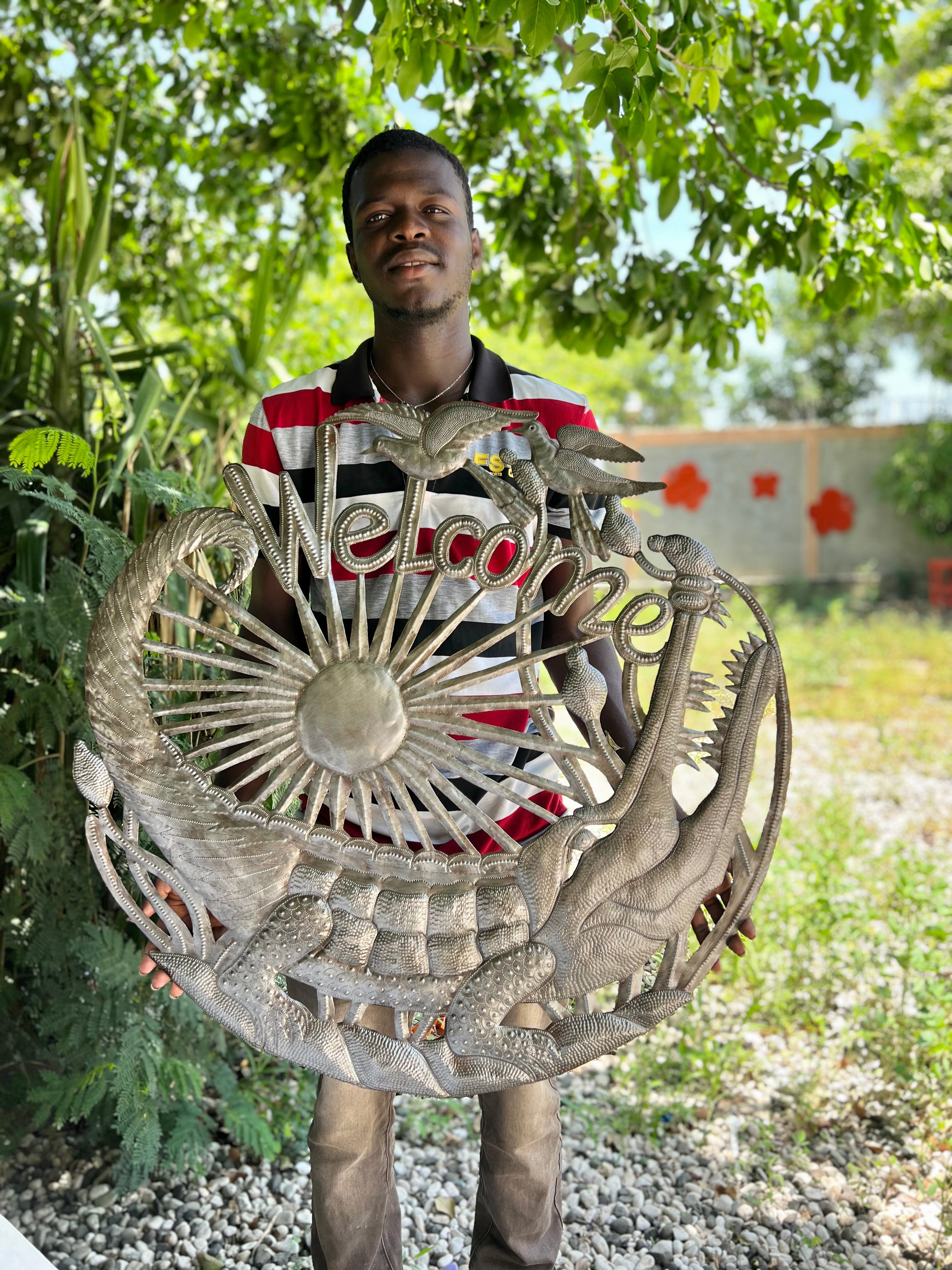 Jumbo- Round Welcome Alligator