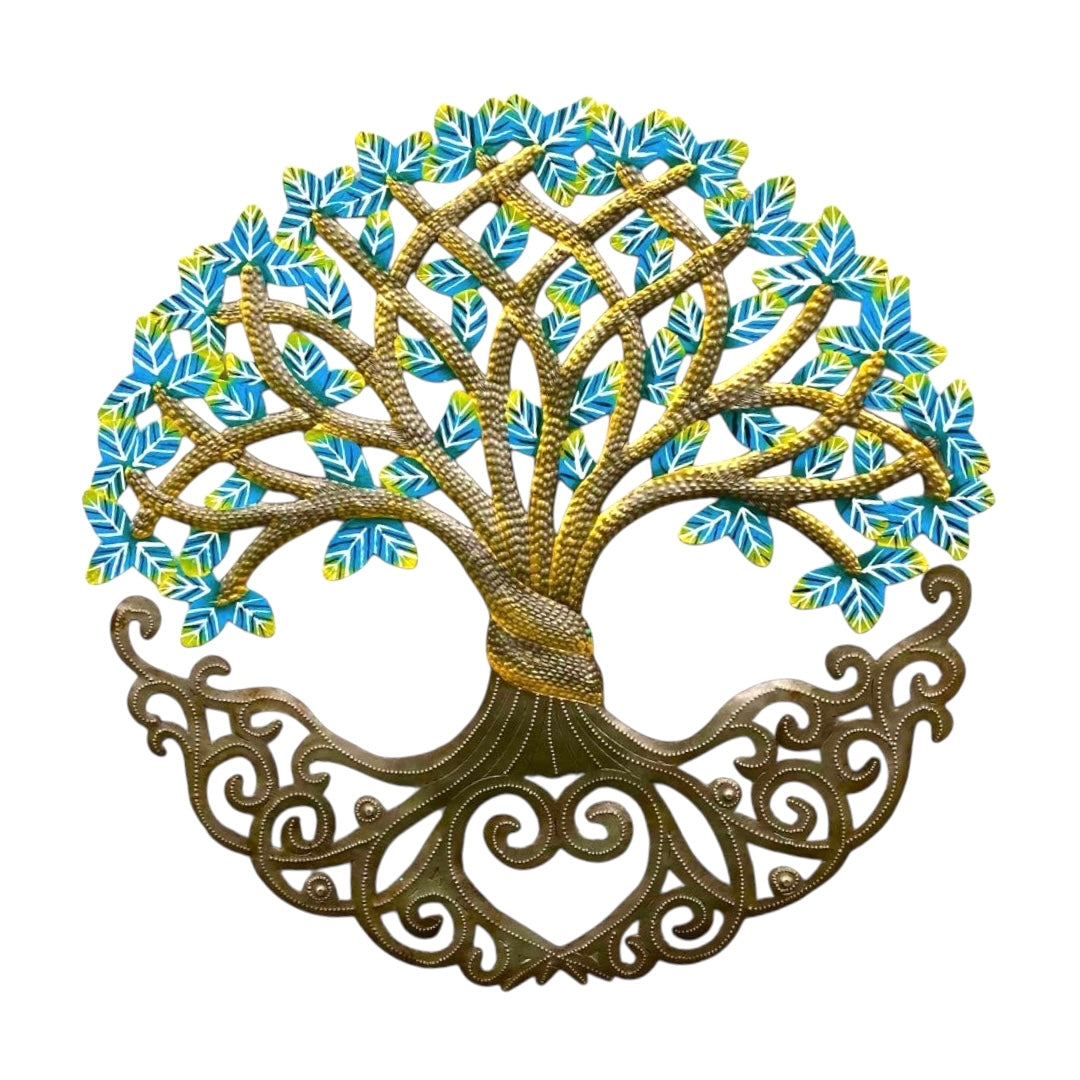 Derat- Heart Rooted & Painted Leaf Tree #1