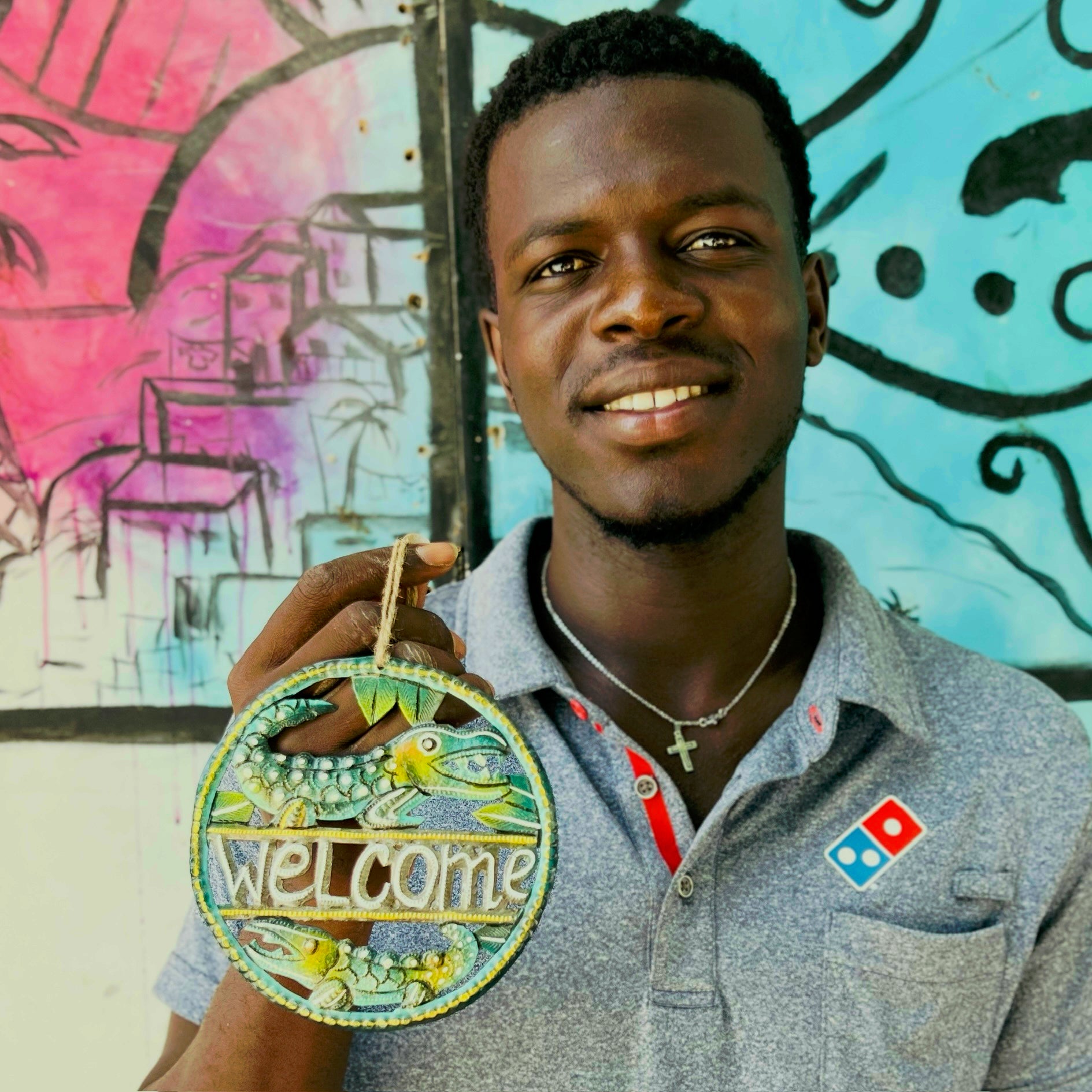 Round Alligator Ornament