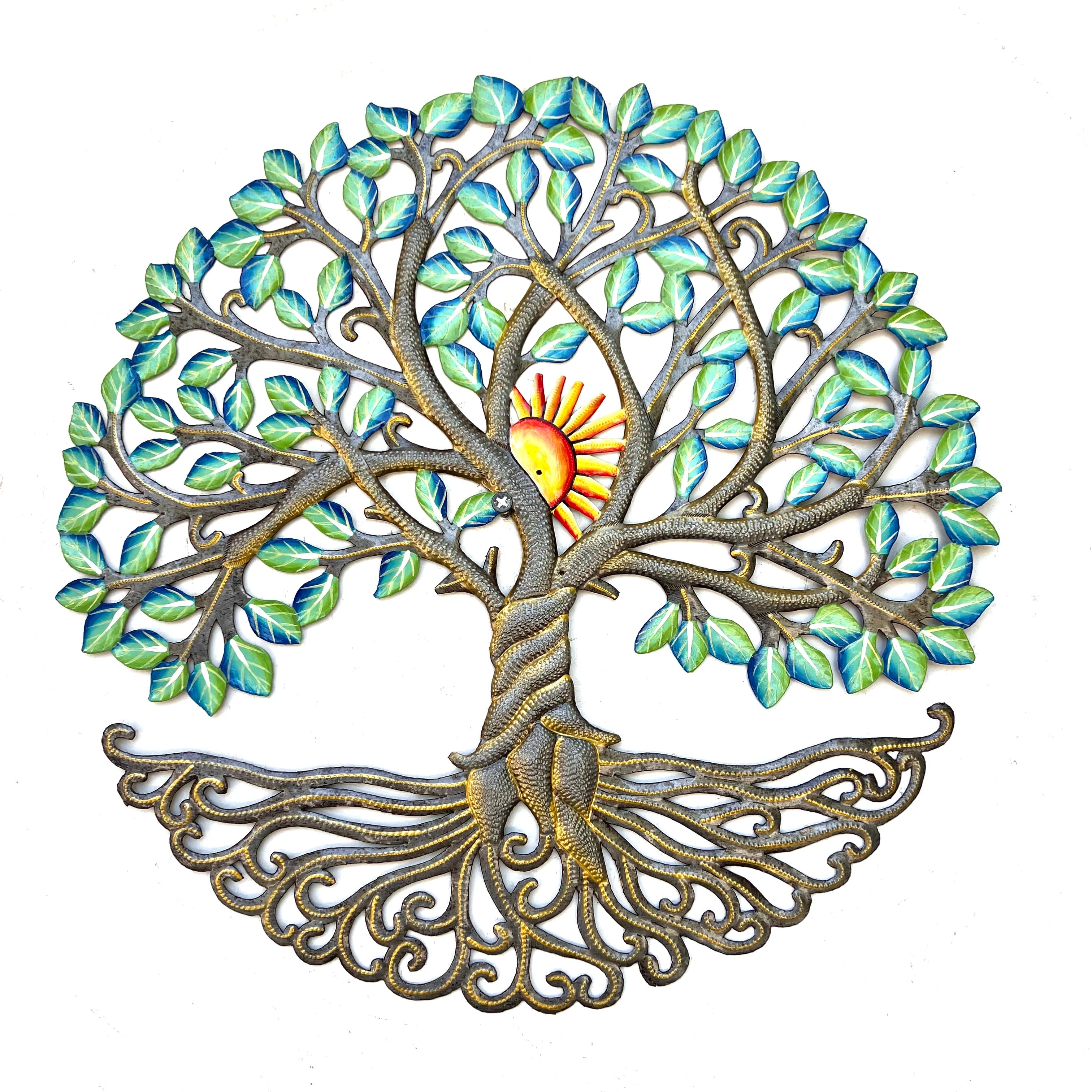 Lucson- Painted Whimsical Tree - Sun