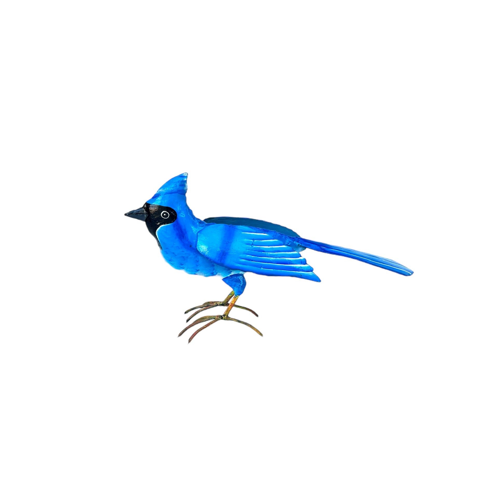 Standing Blue Jay Metal Art